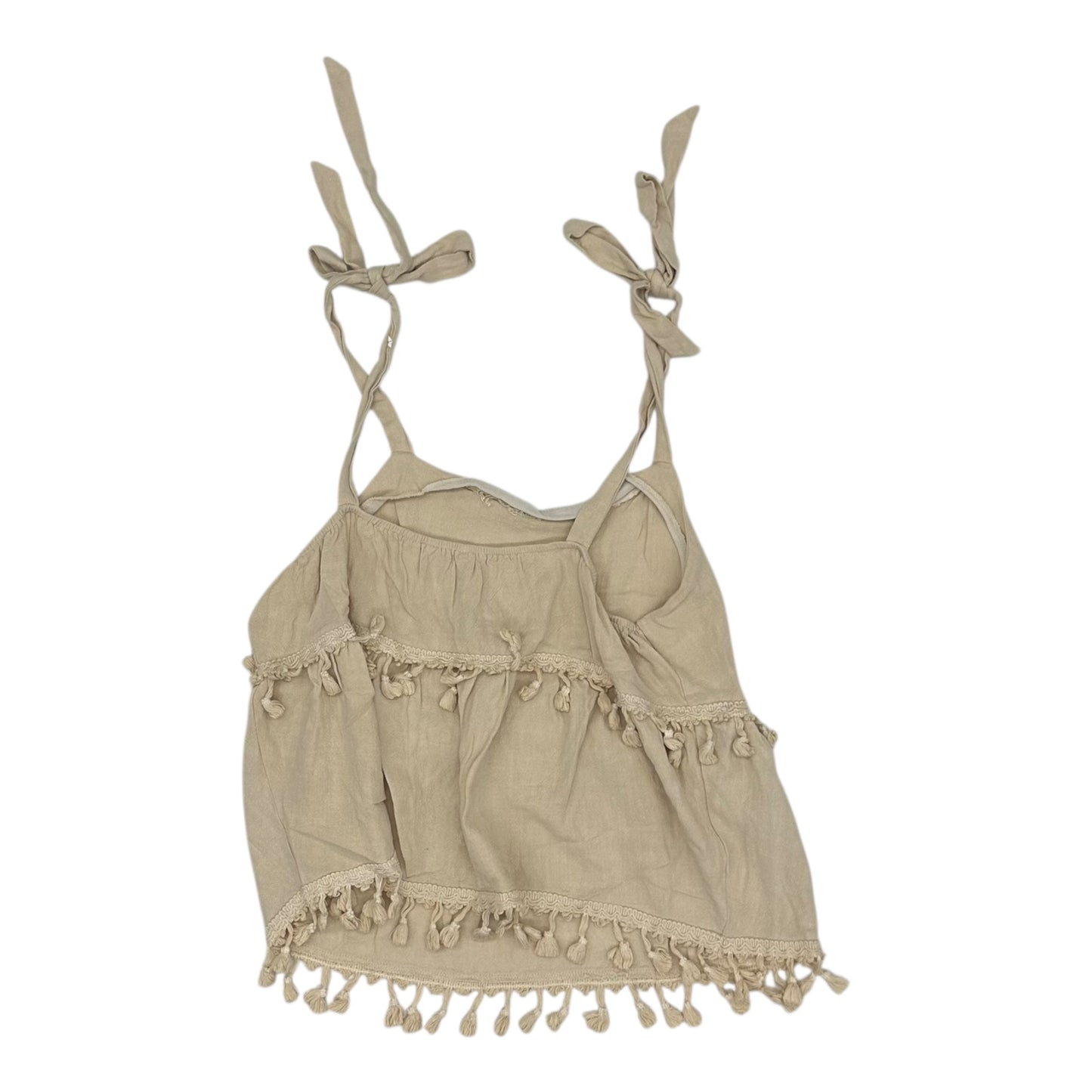 Top Sleeveless By Andree By Unit In Beige, Size:L