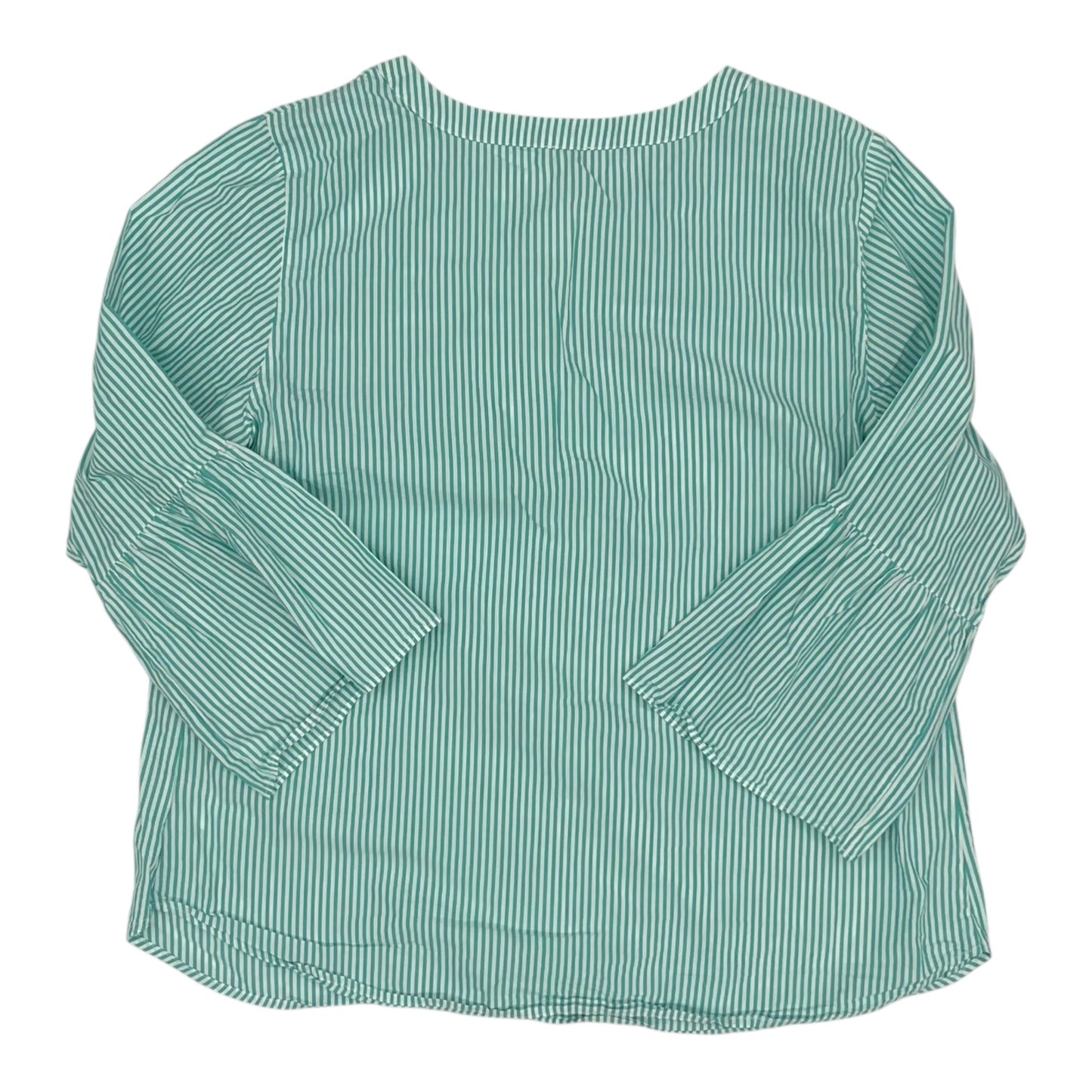 Top Ls By Talbots In Cream & Green, Size:1X