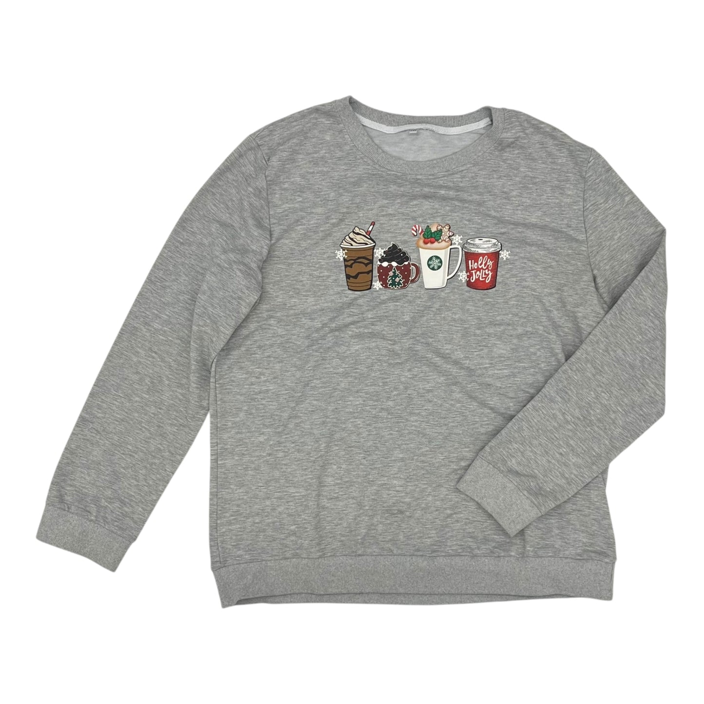 Sweatshirt Crewneck By Clothes Mentor In Grey, Size:2X