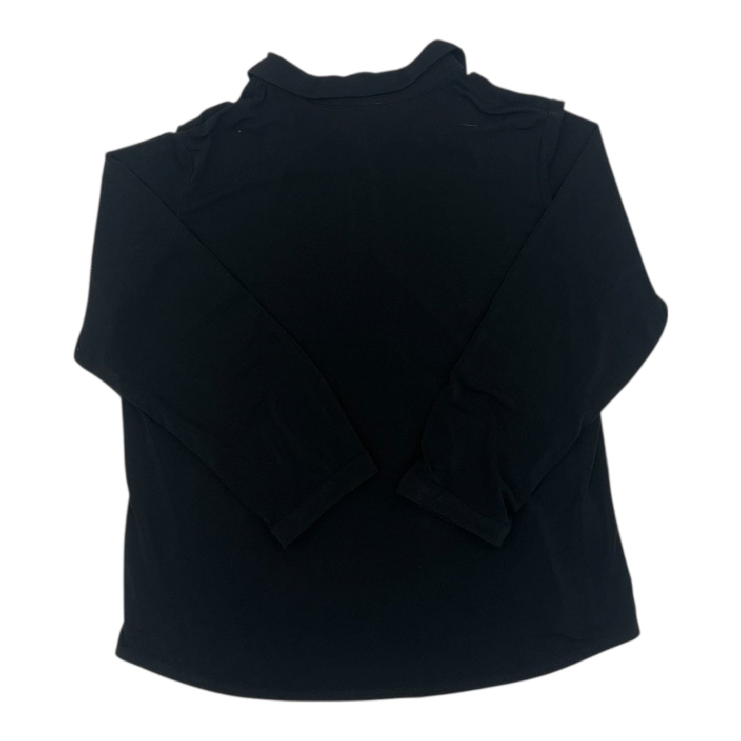 Blouse Ls By Adrianna Papell In Black, Size:Xxl