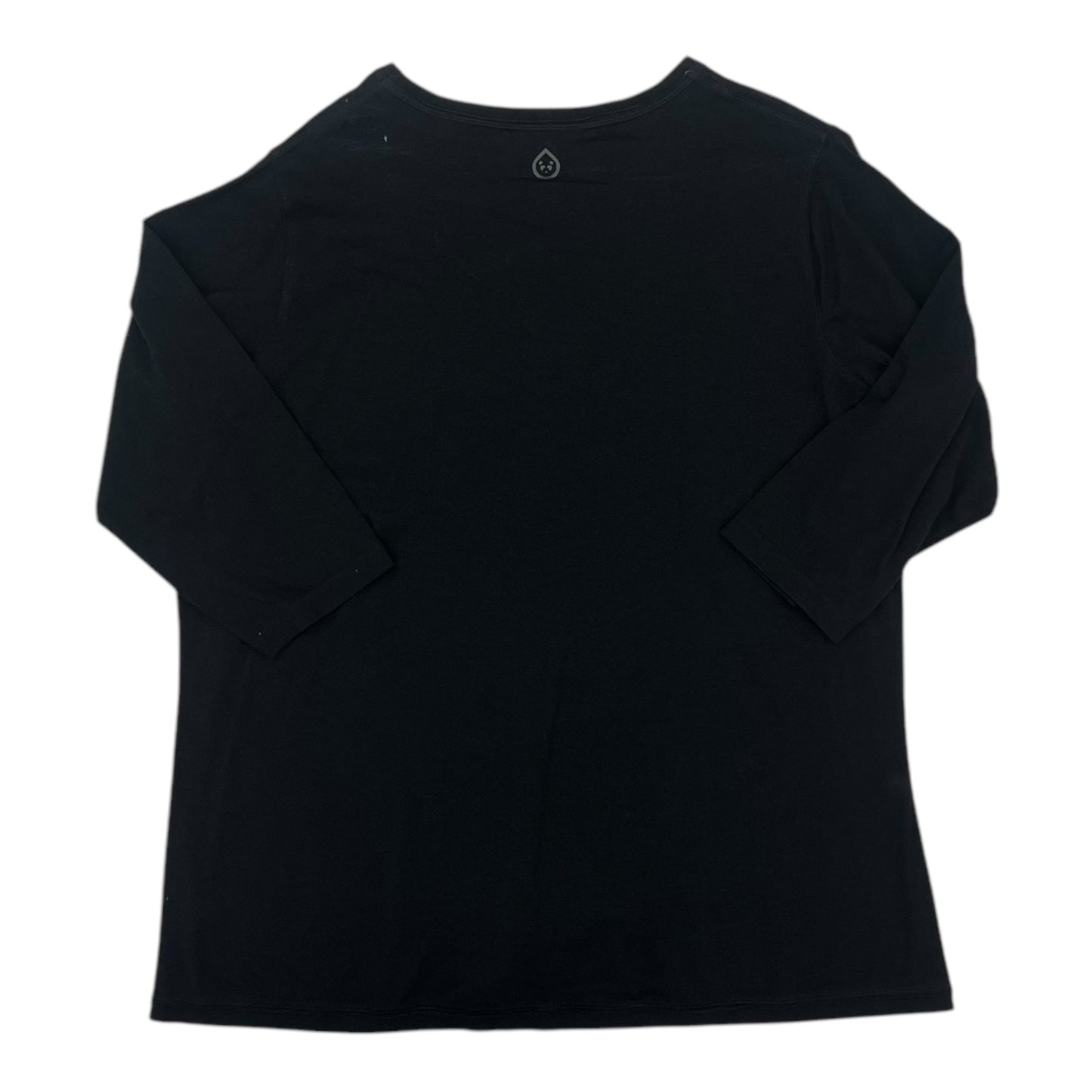 Top 3/4 Sleeve By Clothes Mentor In Black, Size:2X