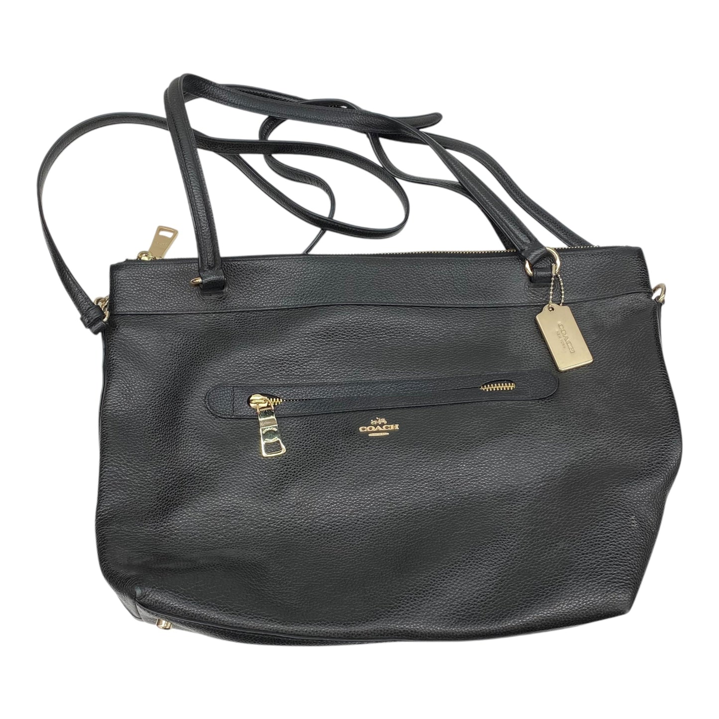 Handbag Designer By Coach In Black, Size:Large