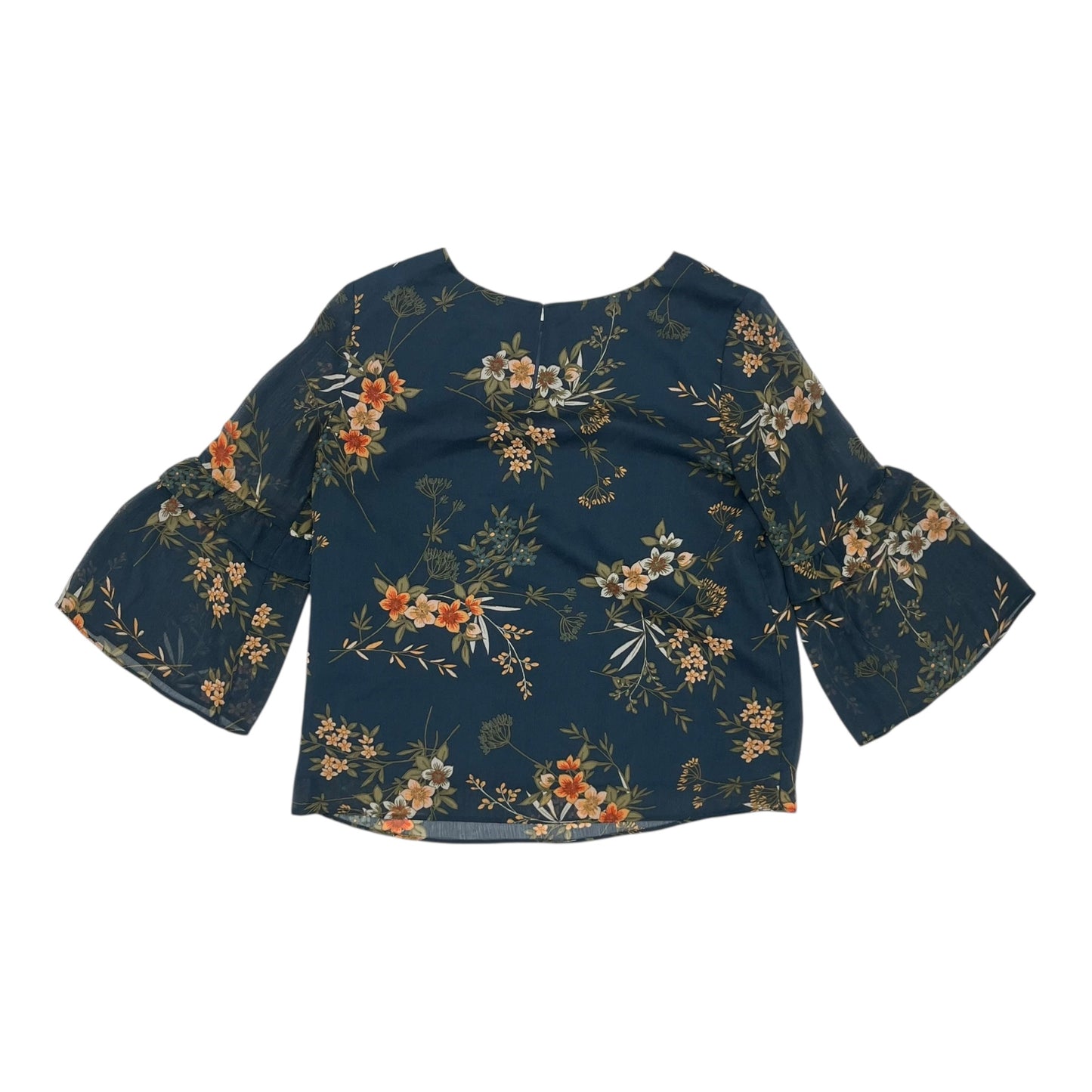 Top 3/4 Sleeve By Banana Republic In Floral Print, Size:S