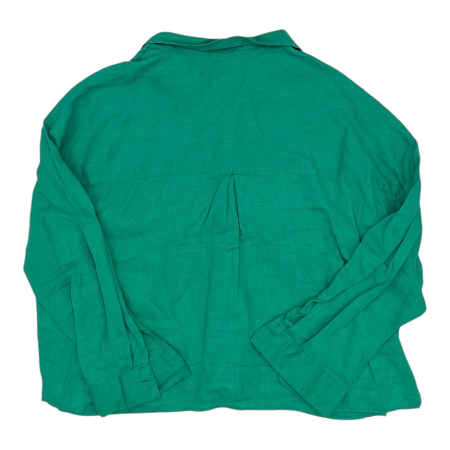 Blouse Ls By Cynthia Rowley In Green, Size:Xl