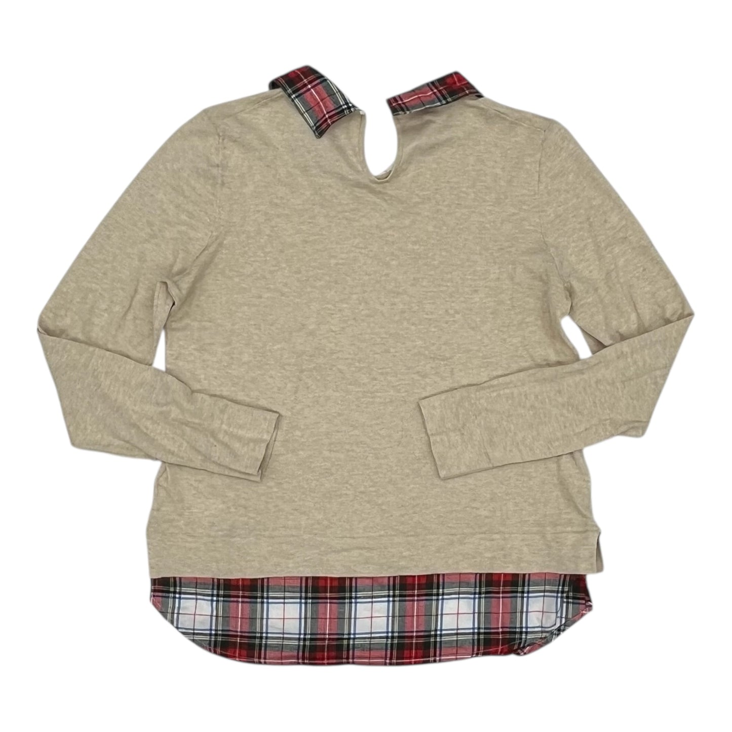 Top Ls By J. Crew In Tan, Size:M