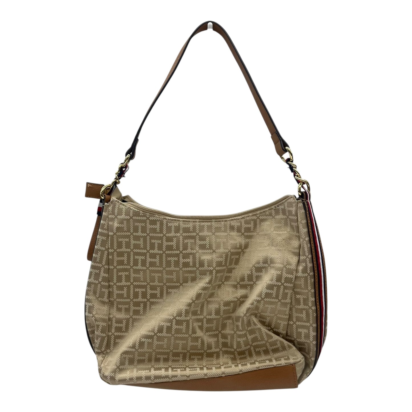 Handbag By Tommy Hilfiger In Tan, Size:Medium