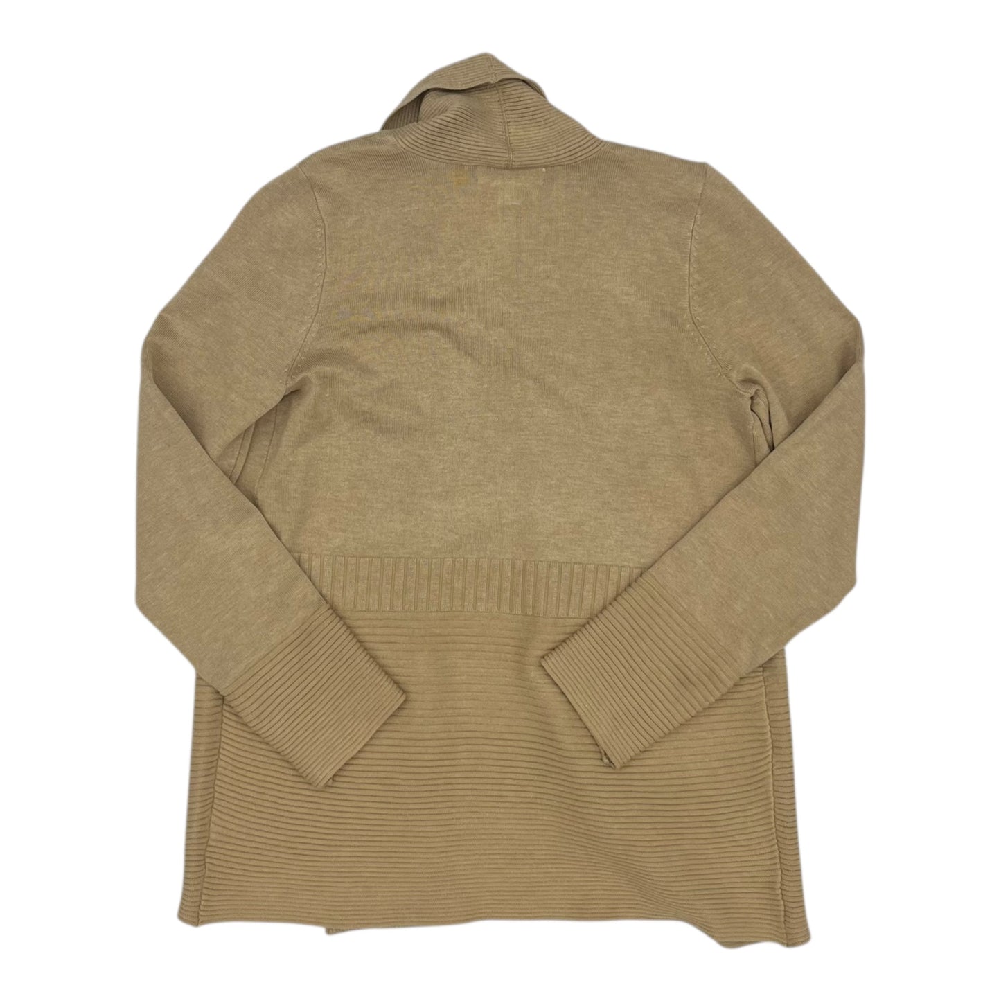 Sweater Cardigan By Liz Claiborne In Tan, Size:Xs