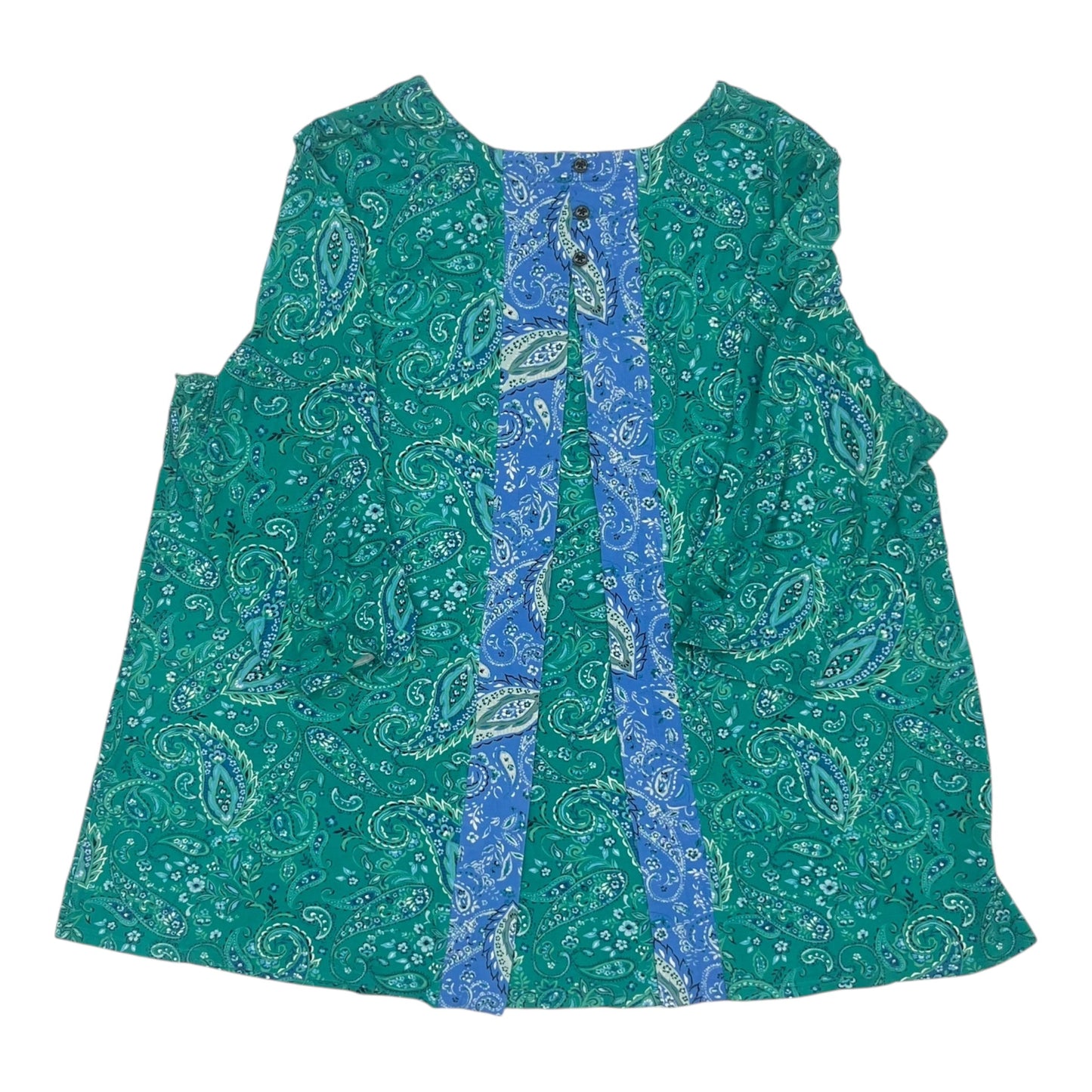 Top 3/4 Sleeve By J. Jill In Blue & Green, Size:Xl