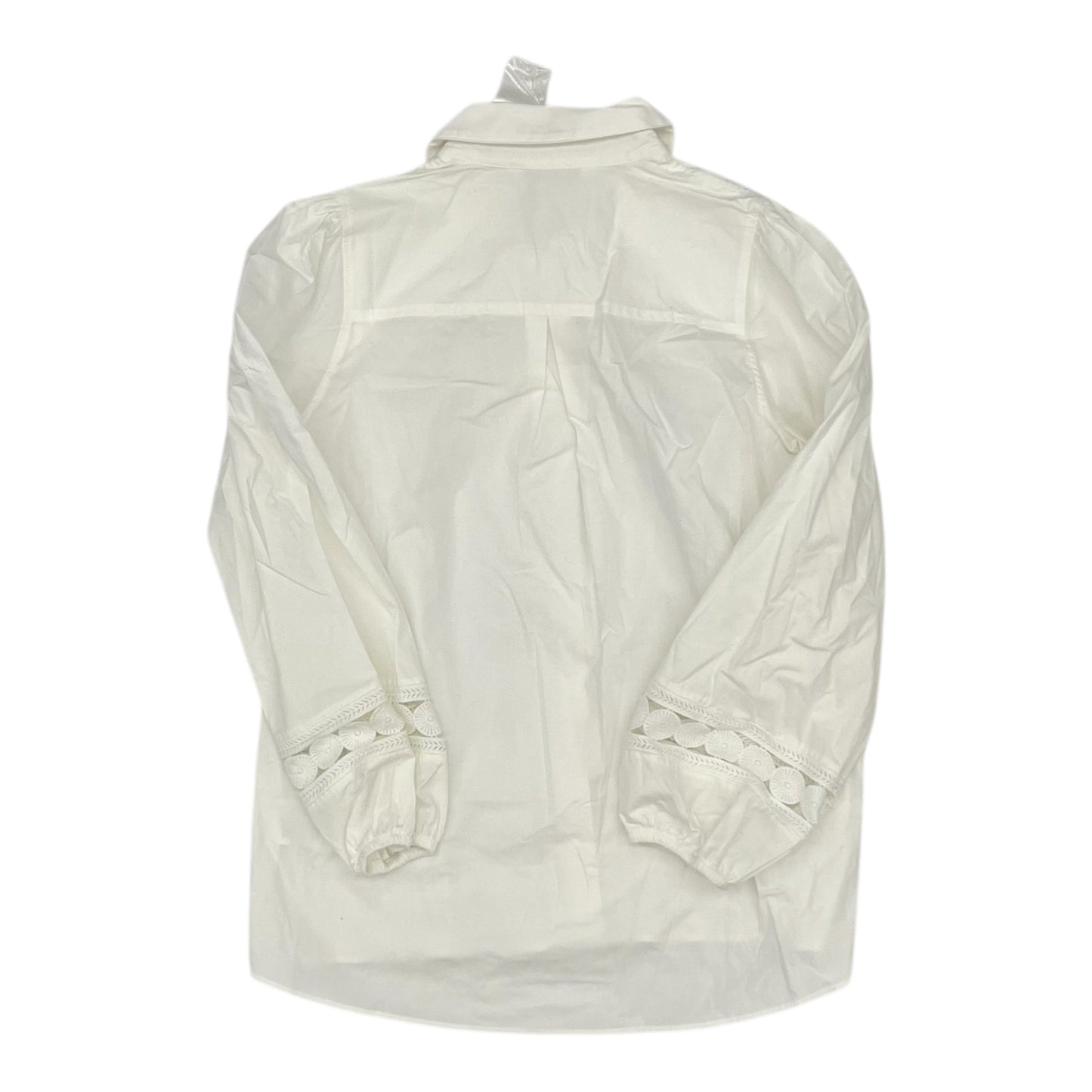 Blouse Ls By Isaac Mizrahi Live Qvc In White, Size:0P