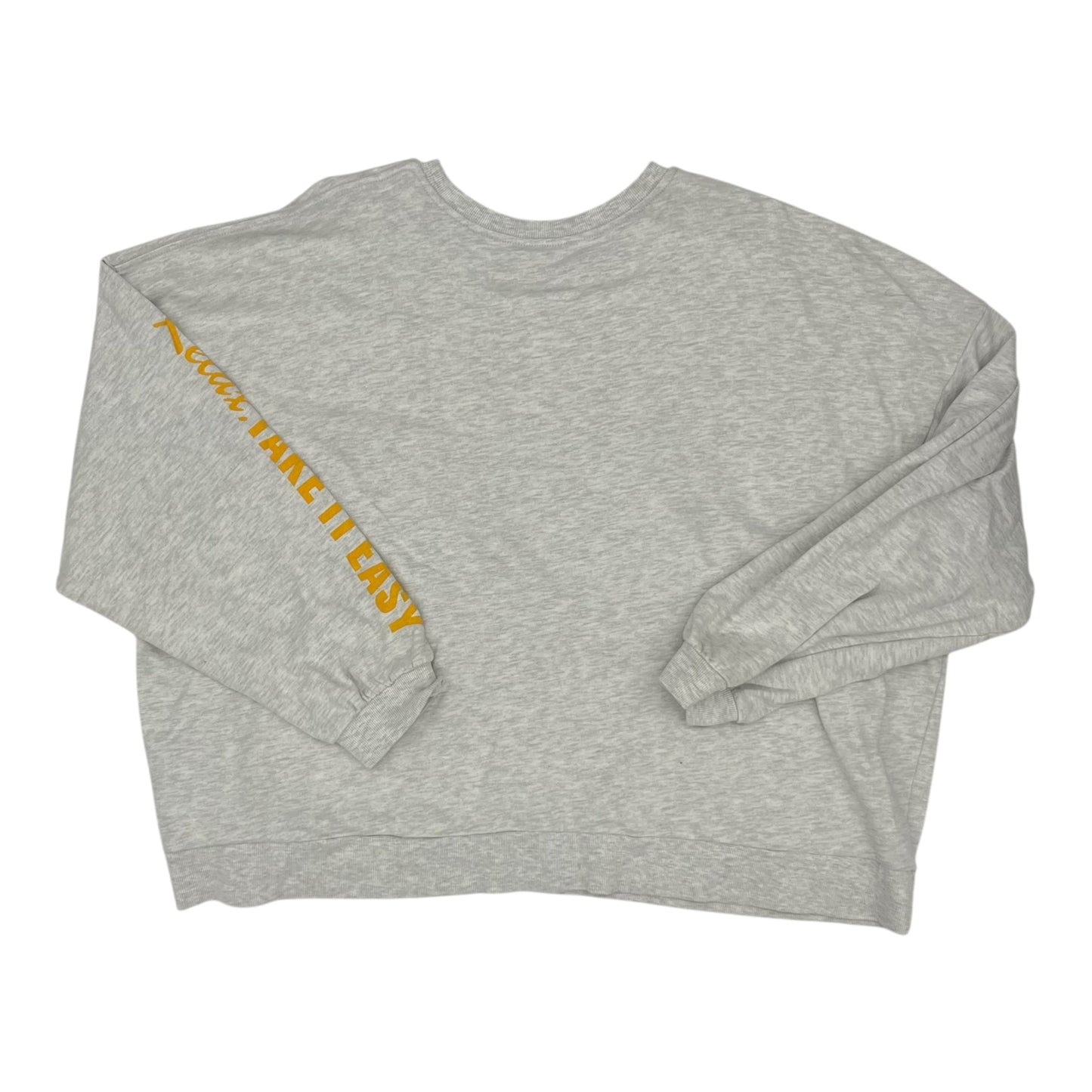 Sweatshirt Crewneck By Clothes Mentor In Grey, Size:2X