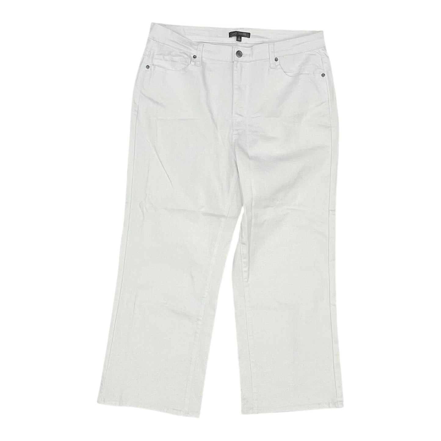 Jeans Wide Leg By Clothes Mentor In White Denim, Size:12