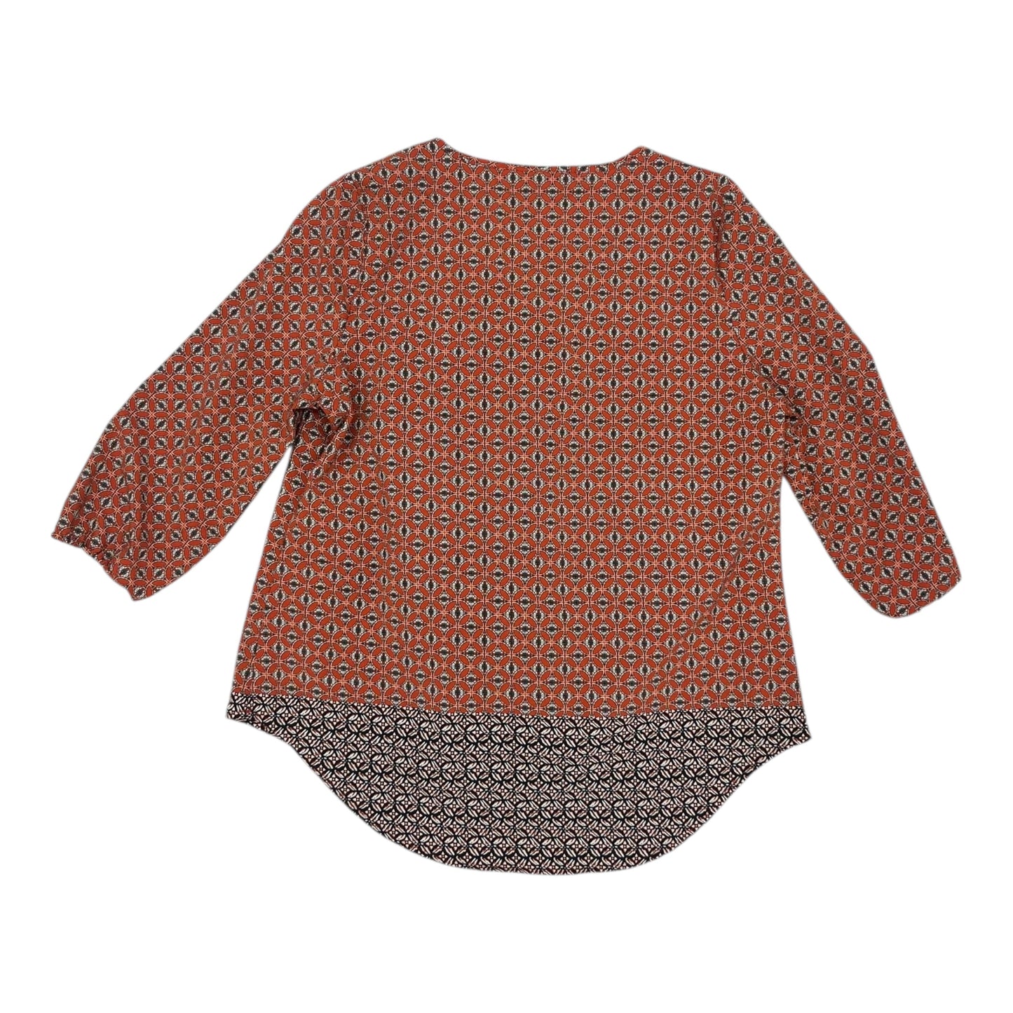 Blouse 3/4 Sleeve By Kim Rogers In Orange, Size:Lp