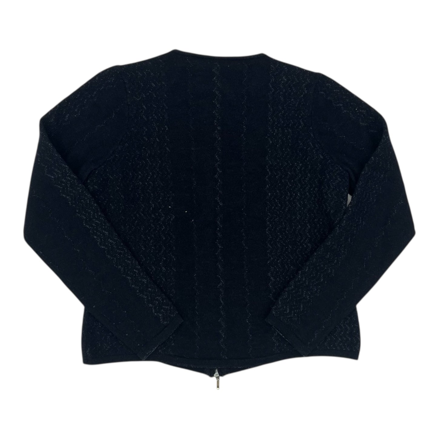 Sweater Cardigan By Liz Claiborne In Navy, Size:L