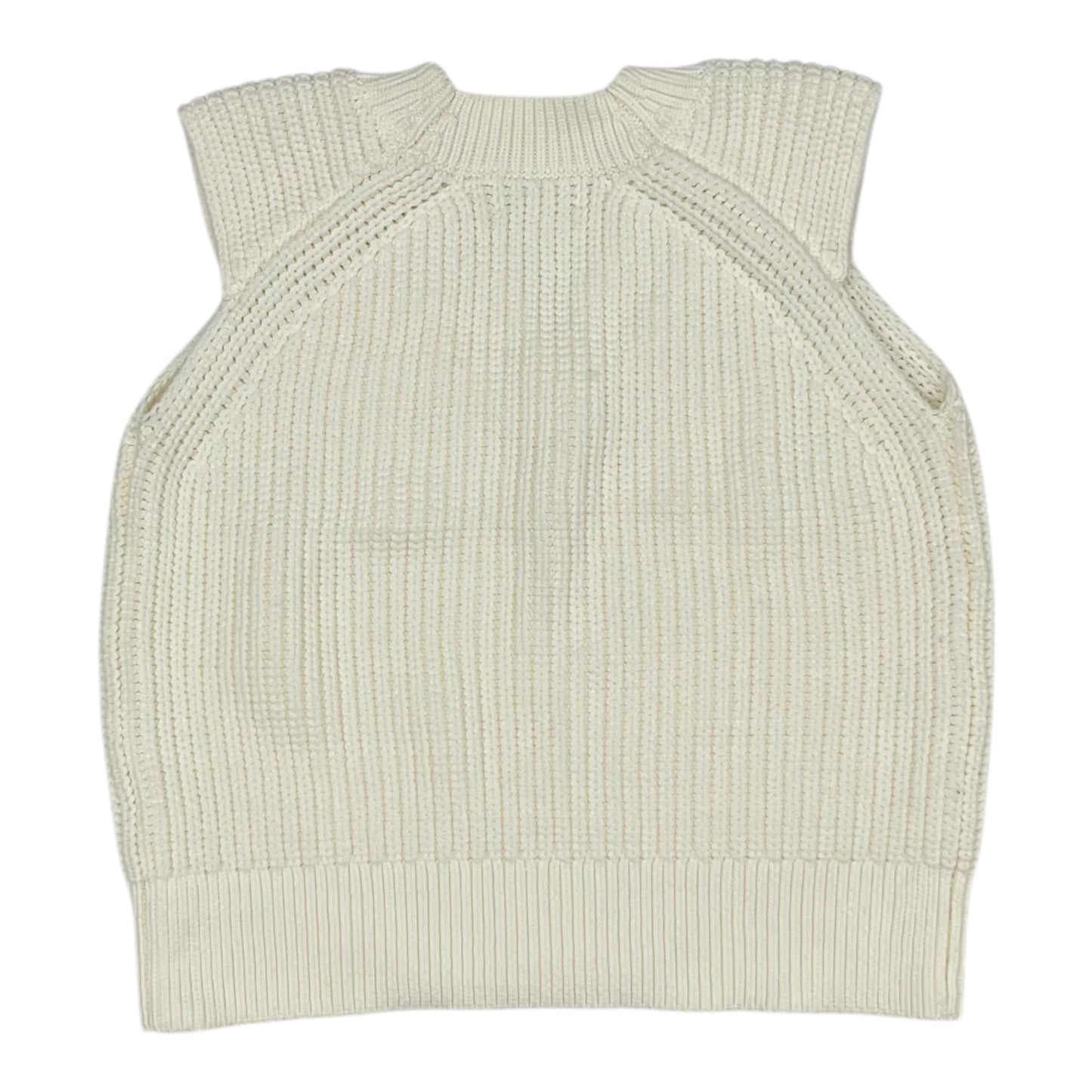 Vest Sweater By Banana Republic In Cream, Size:L