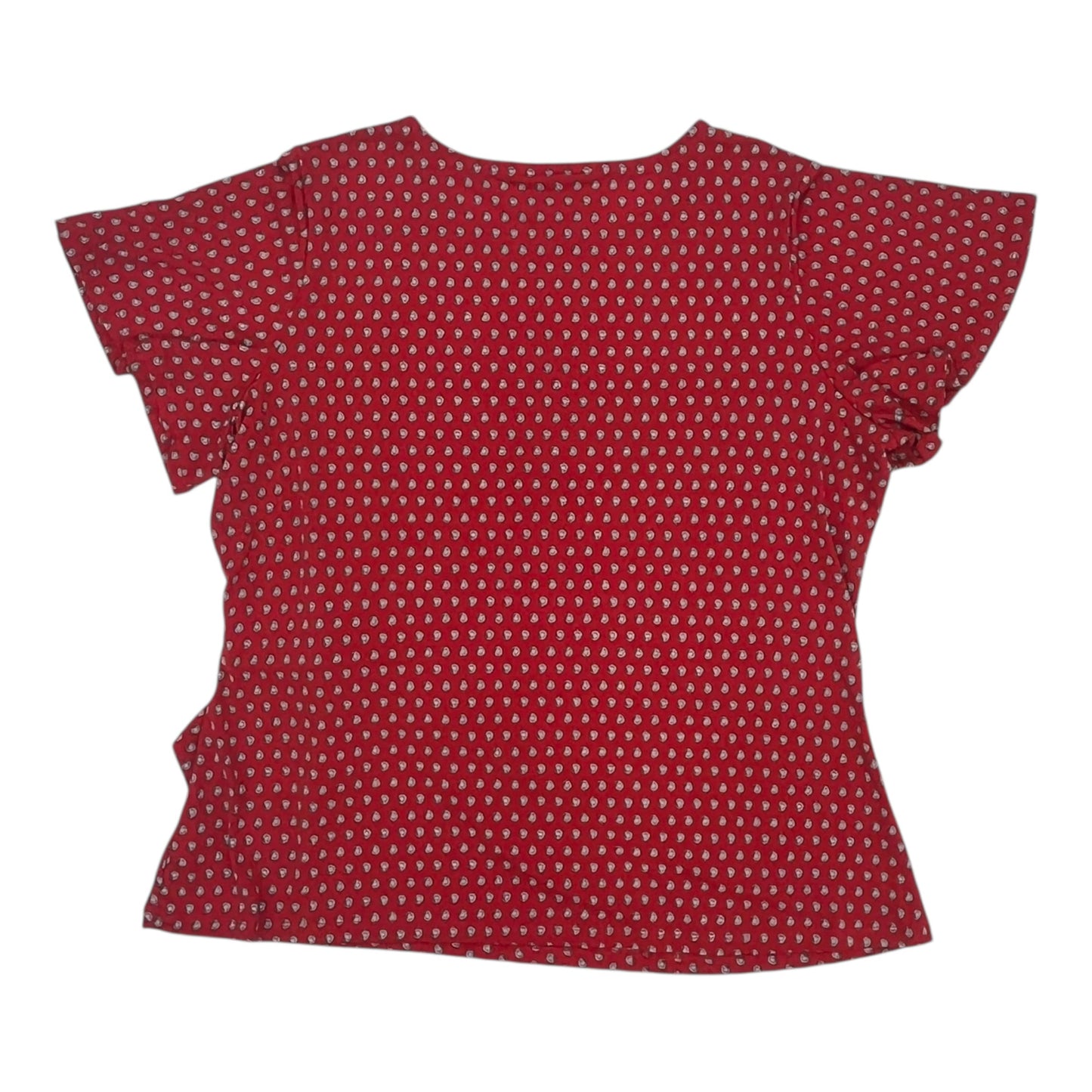 Blouse Ss By Liz Claiborne In Red, Size:Xxl