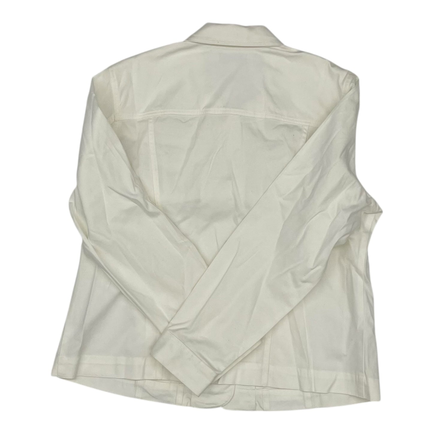 Jacket Denim By Croft And Barrow In Cream, Size:L