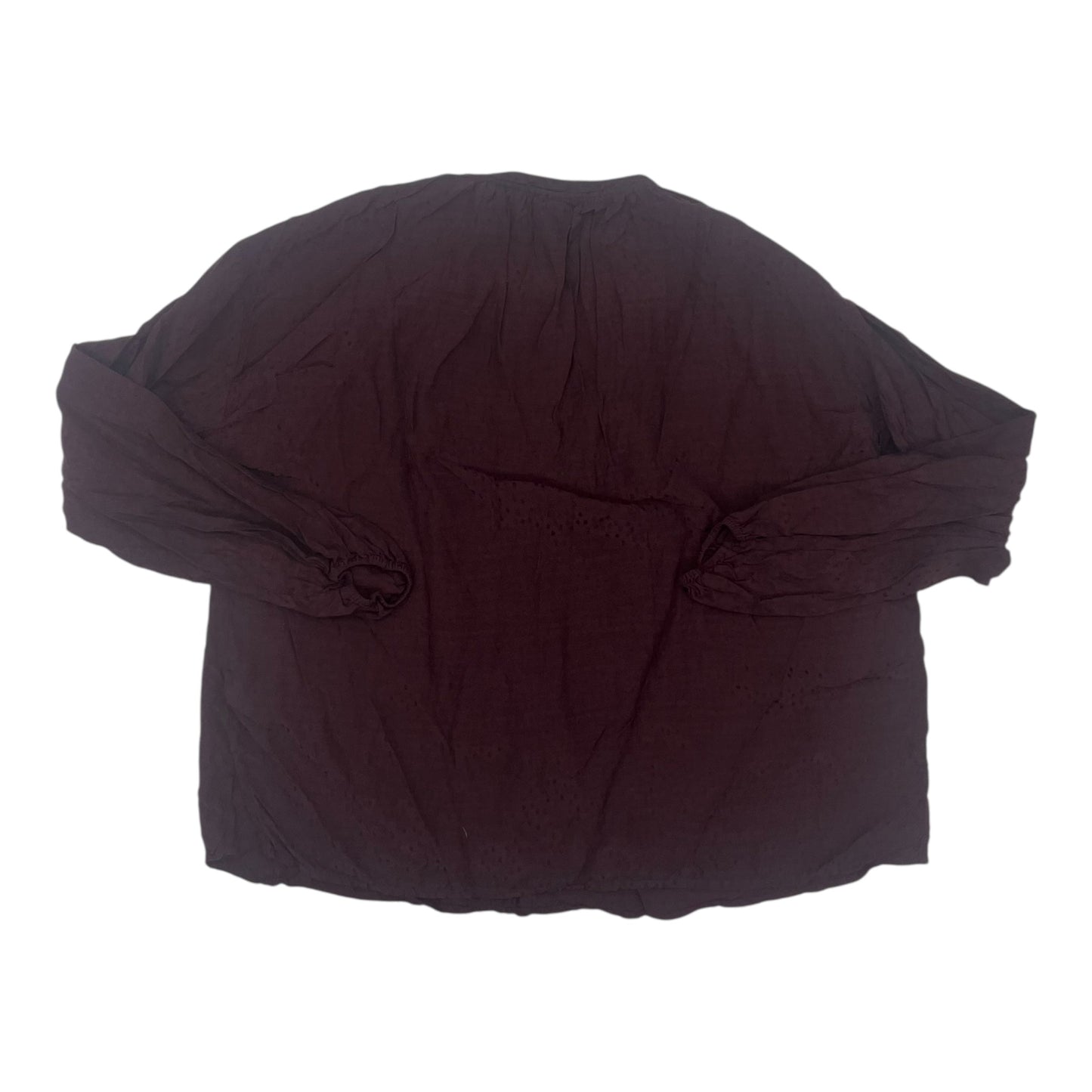 Blouse 3/4 Sleeve By A New Day In Maroon, Size:Xl