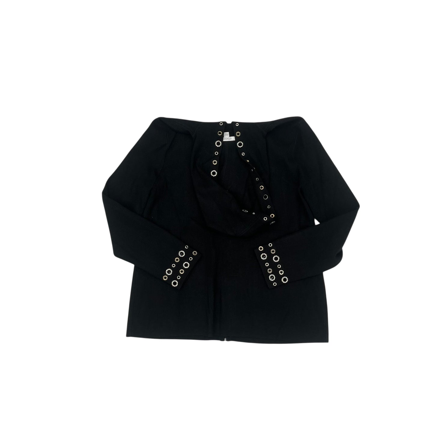 Sweater Cardigan By Chicos In Black, Size:M