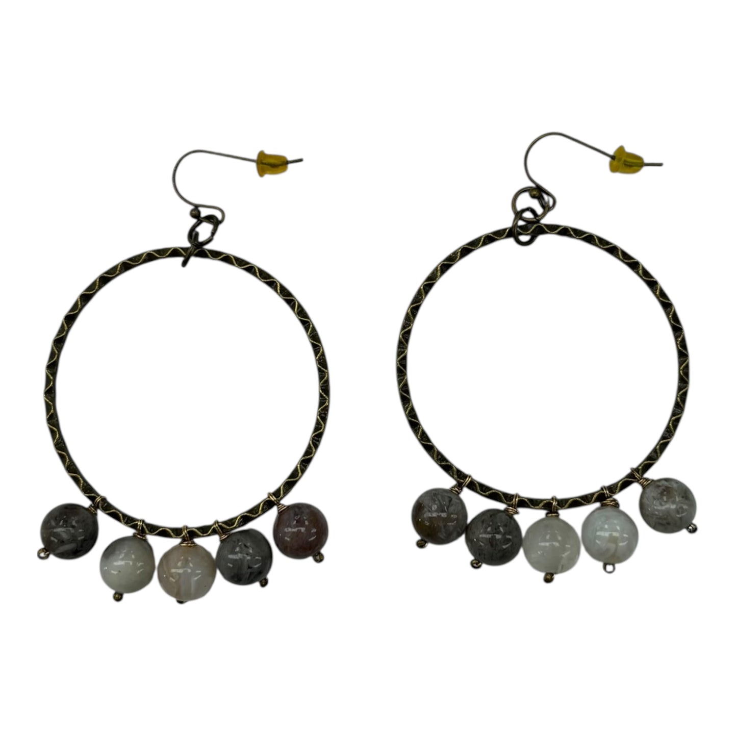 EARRINGS DANGLE/DROP by CLOTHES MENTOR In GOLD & GREY