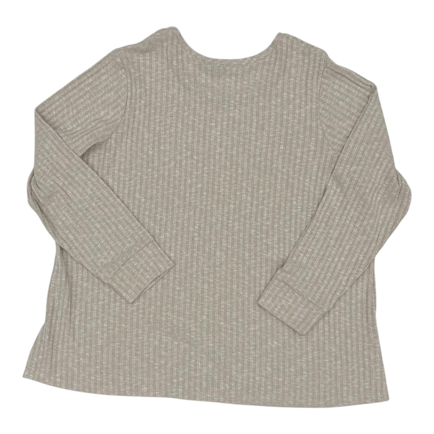 Top Ls By Susan Graver In Tan, Size:2X