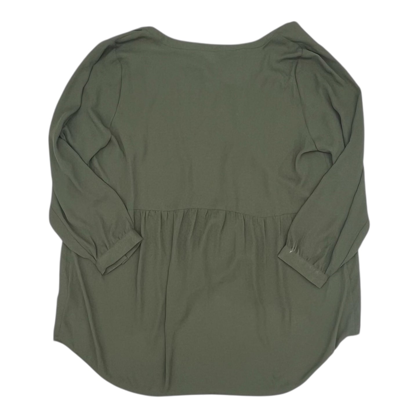 Blouse 3/4 Sleeve By Dr2 In Green, Size:1X