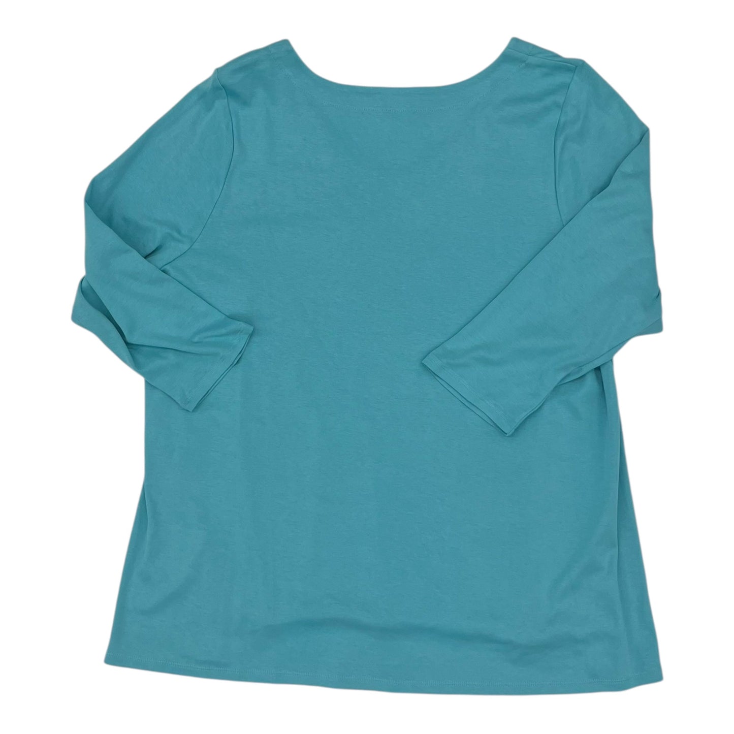 Top 3/4 Sleeve Basic By J. Jill In Blue, Size:Xl