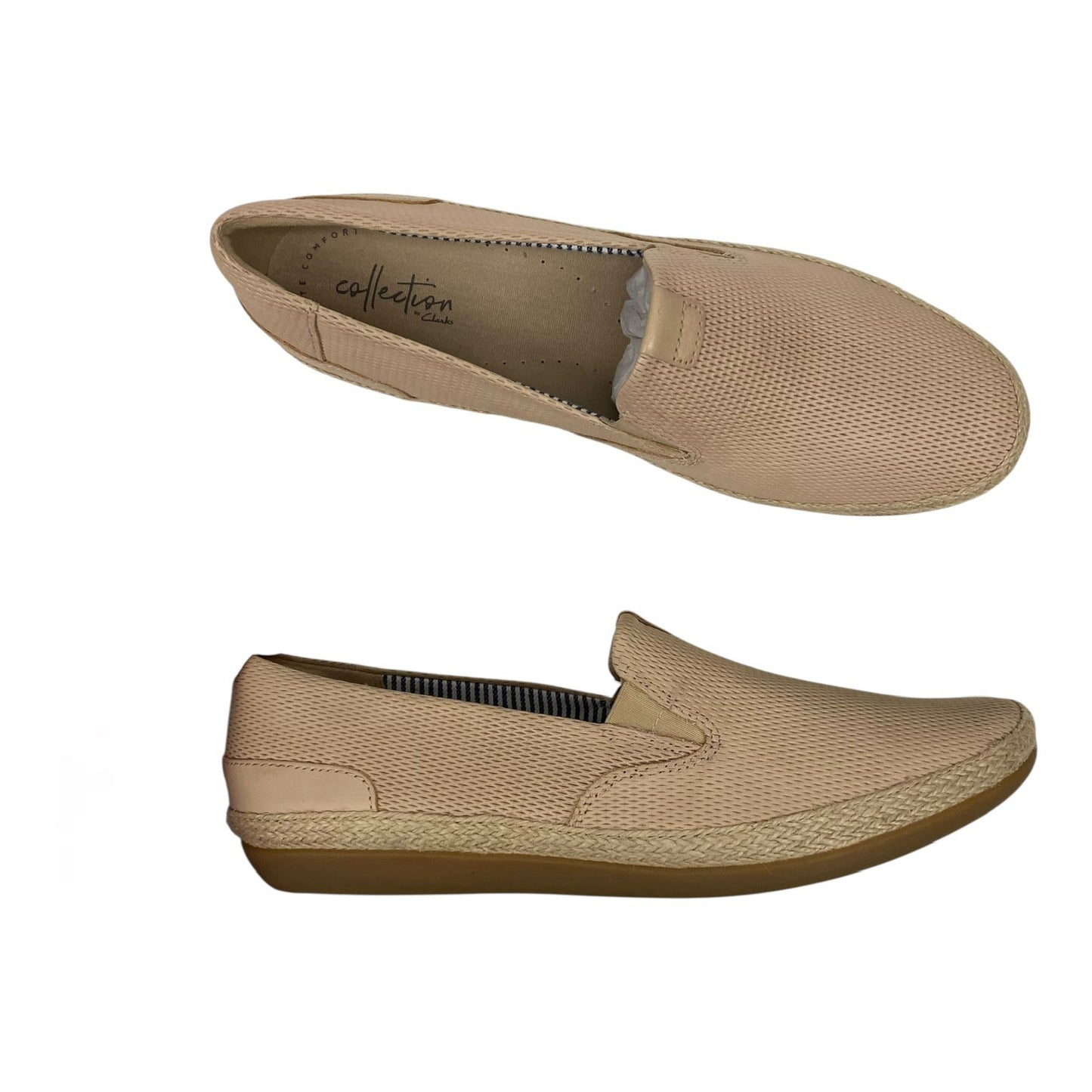 Shoes Flats By Clarks In Cream, Size:9.5