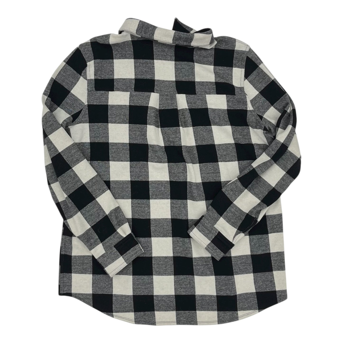 Jacket Shirt By Duluth Trading In Black & Cream, Size:L