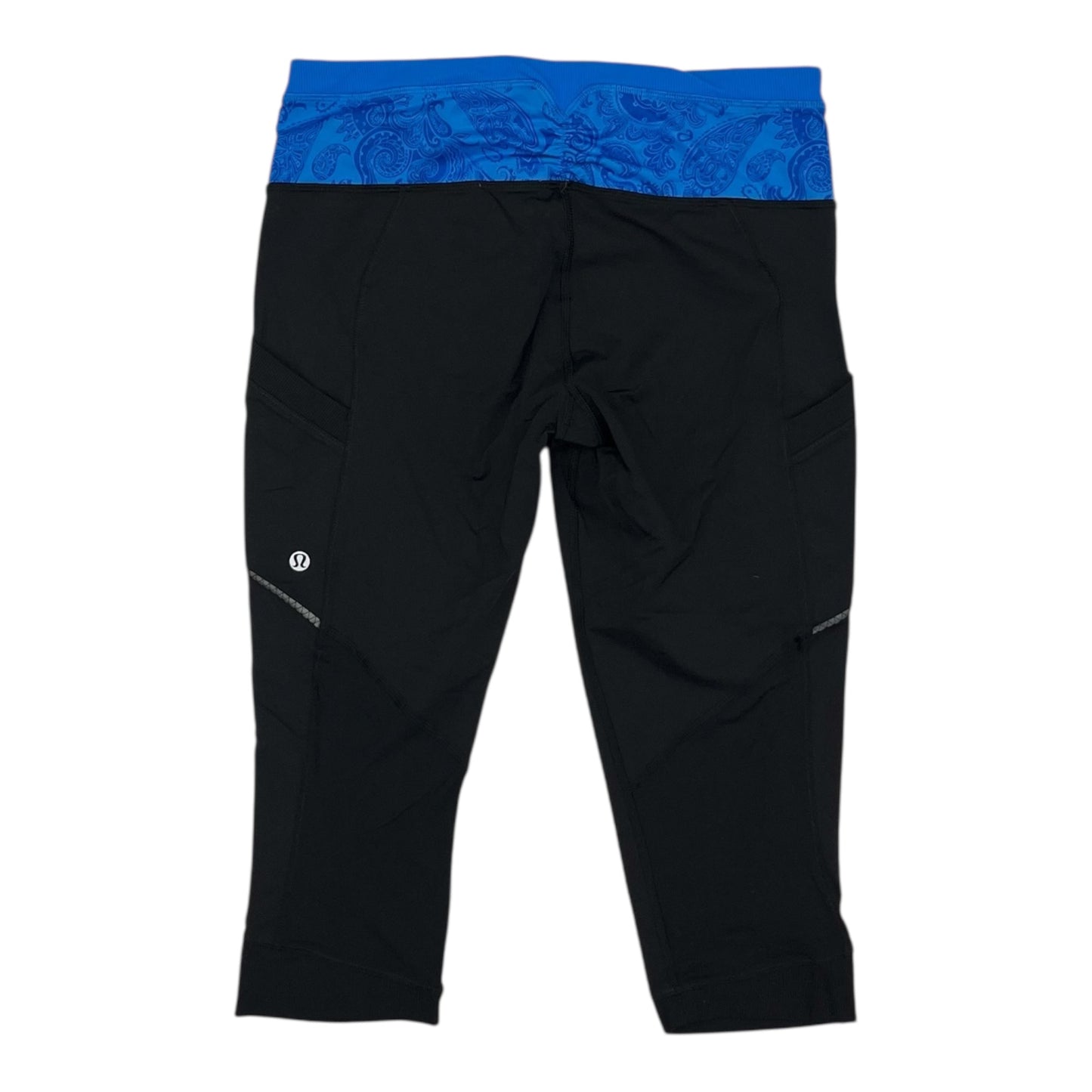 Athletic Leggings Capris By Lululemon In Black & Blue, Size:M