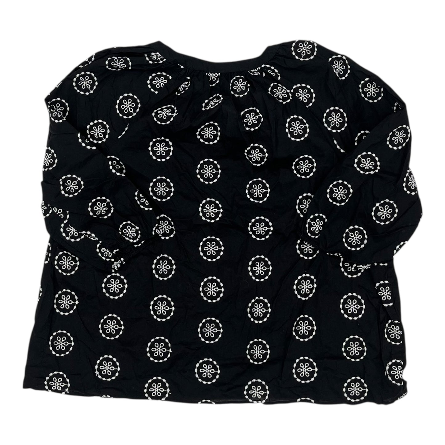 Blouse 3/4 Sleeve By Clothes Mentor In Black, Size:3X