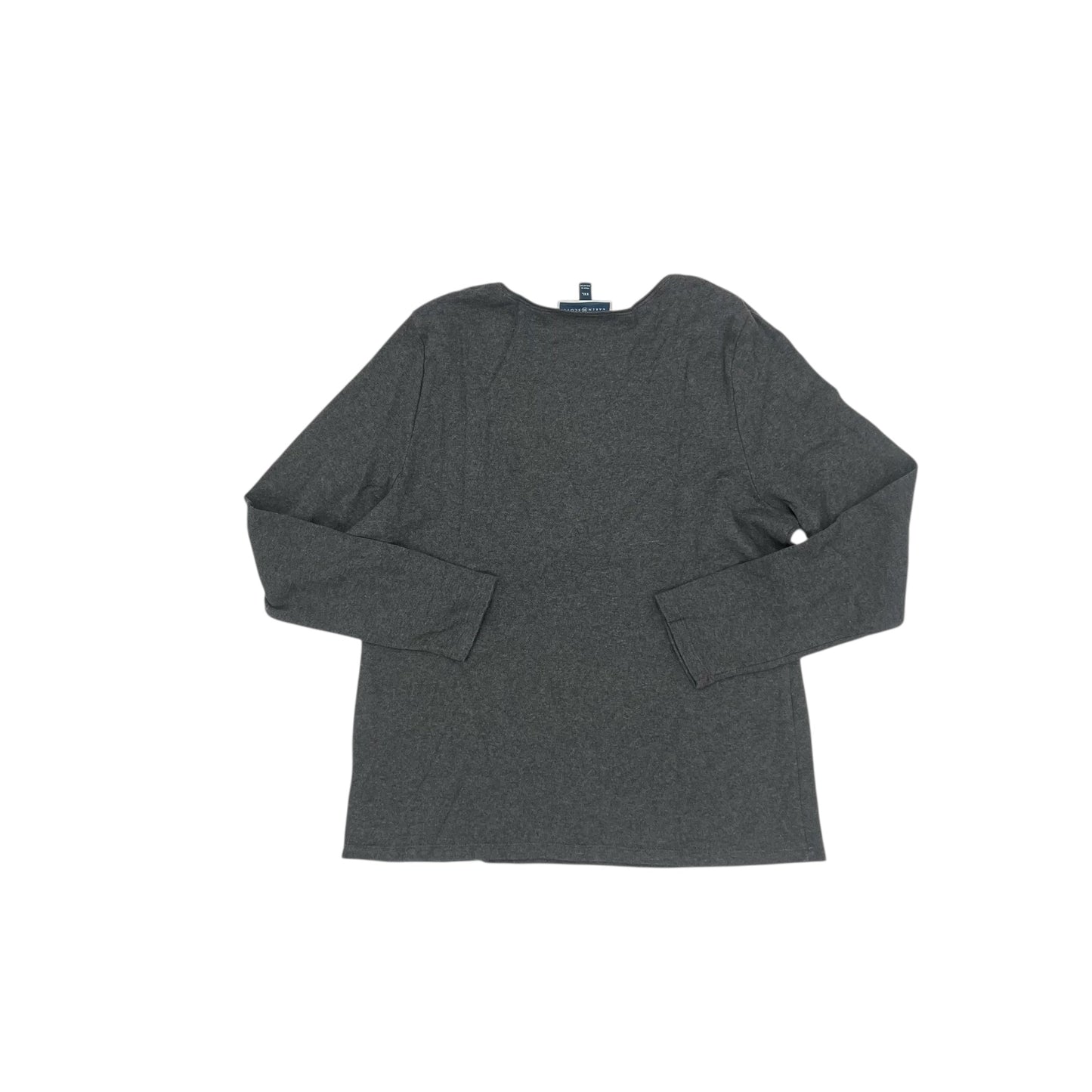 Top Ls By Karen Kane In Grey, Size:Xxl