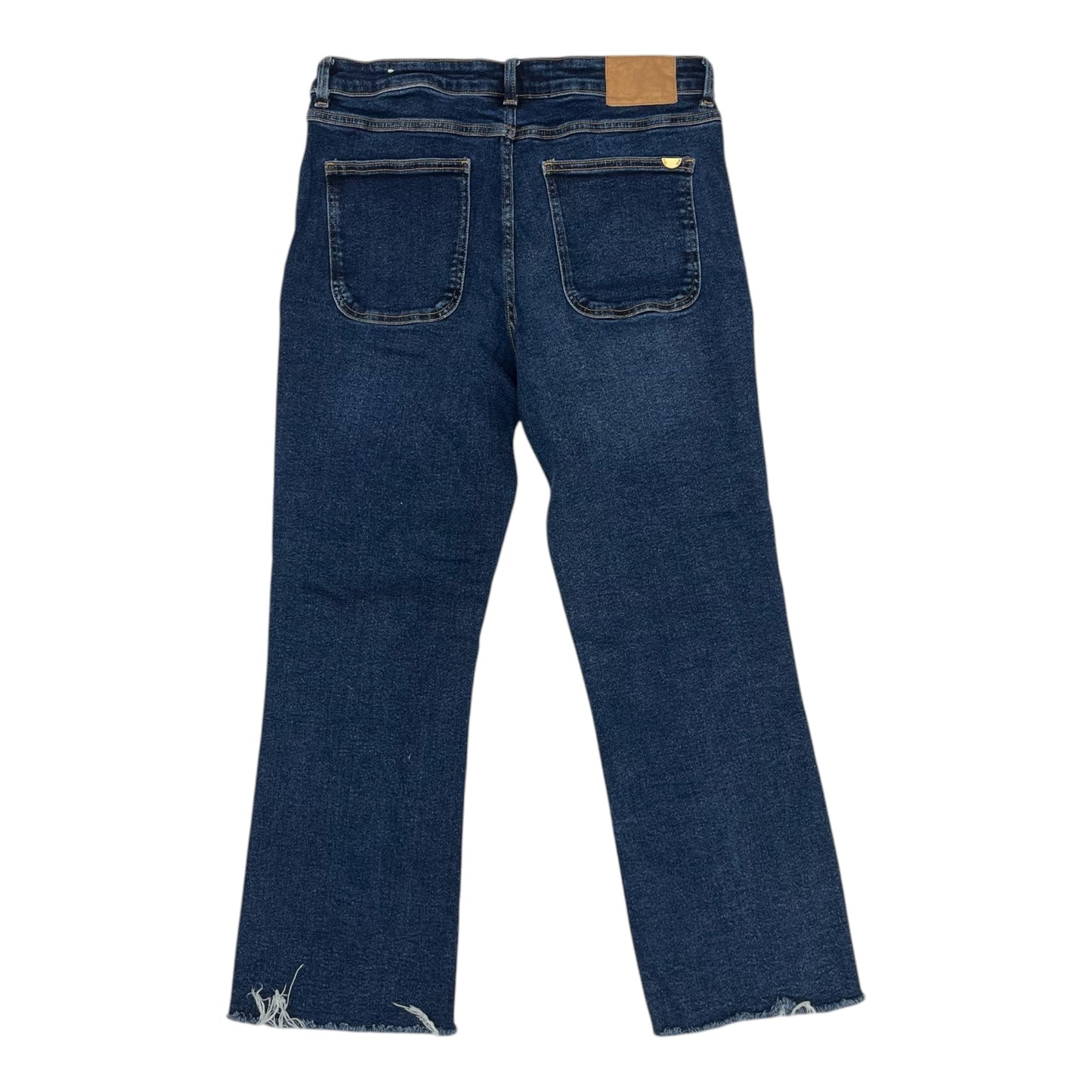 Jeans Straight By Zara In Blue Denim, Size:10