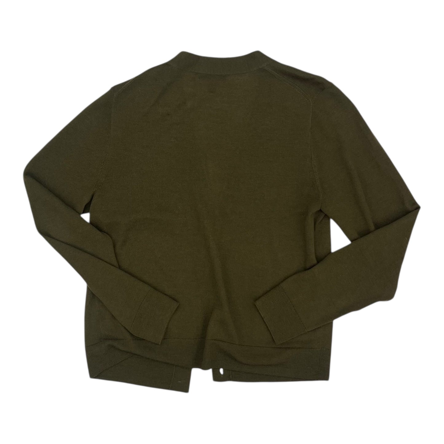 Sweater Cardigan By J. Crew In Green, Size:L
