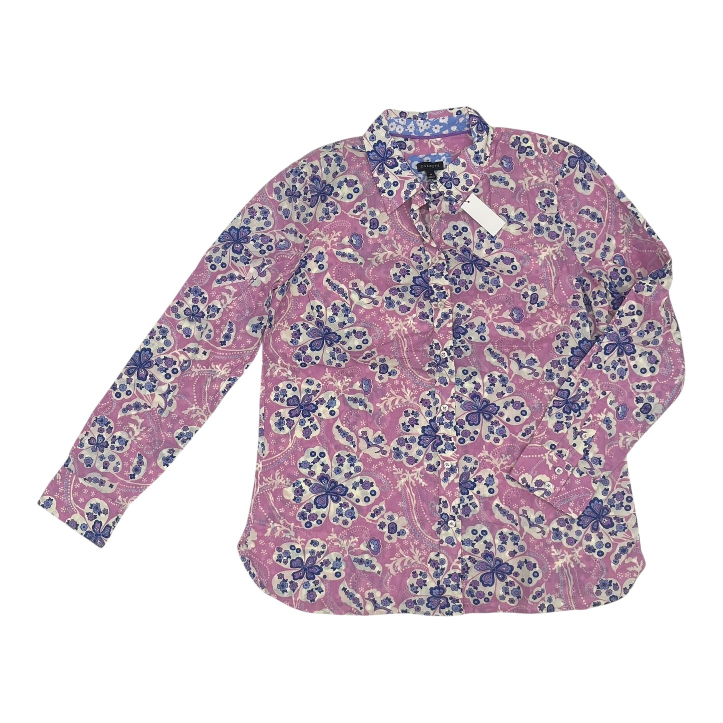 Blouse Ls By Talbots In Purple, Size:M