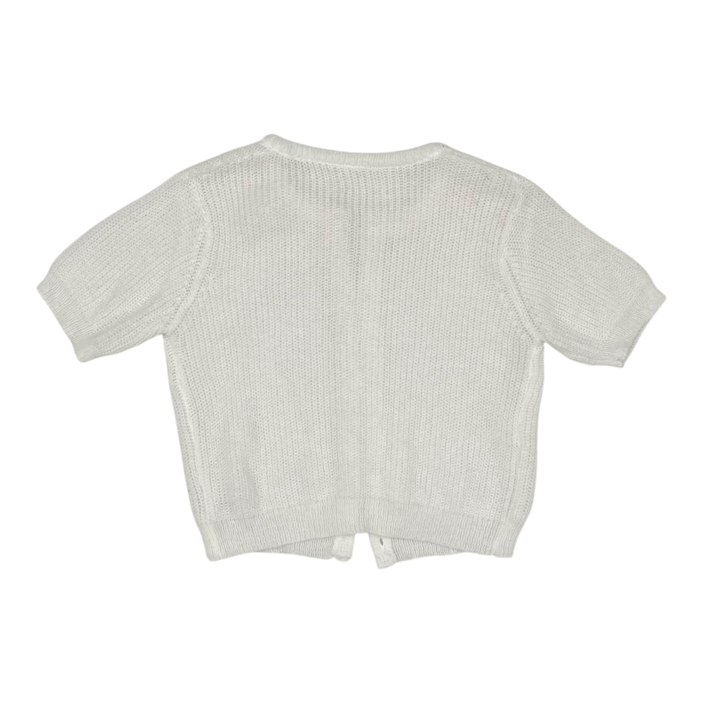 Sweater Cardigan By Shein In White, Size:L