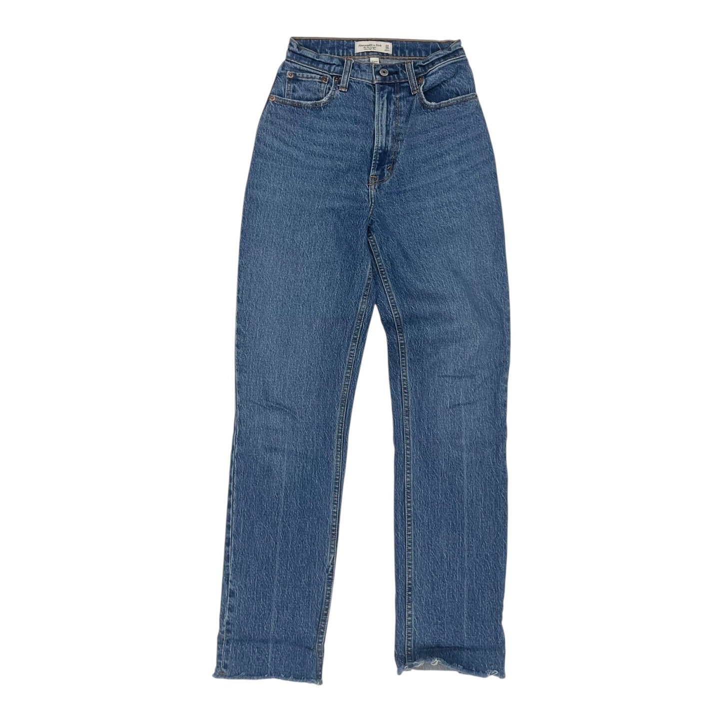 Jeans Straight By Abercrombie And Fitch In Blue Denim, Size:0