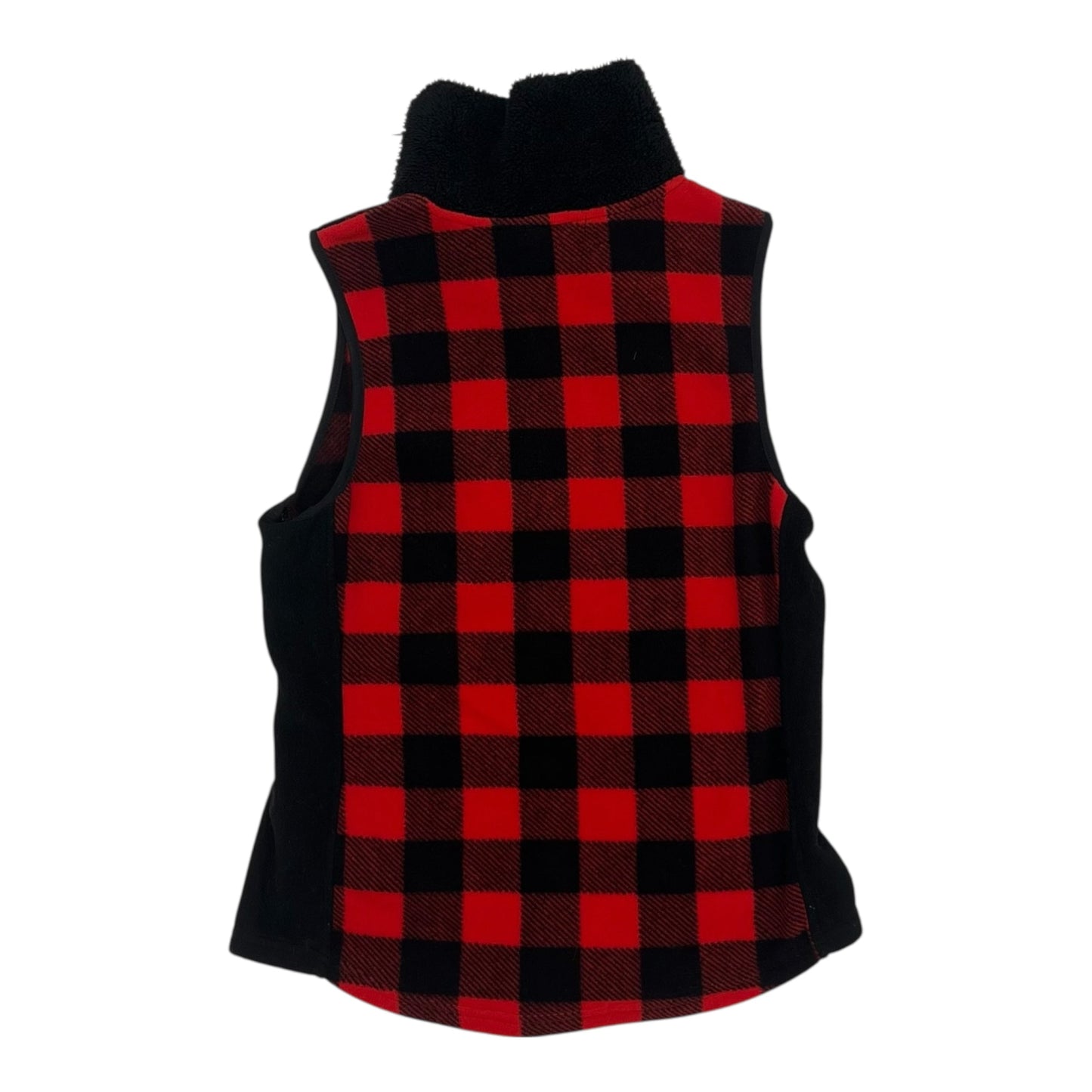 Vest Fleece By Chaps In Black & Red, Size:M
