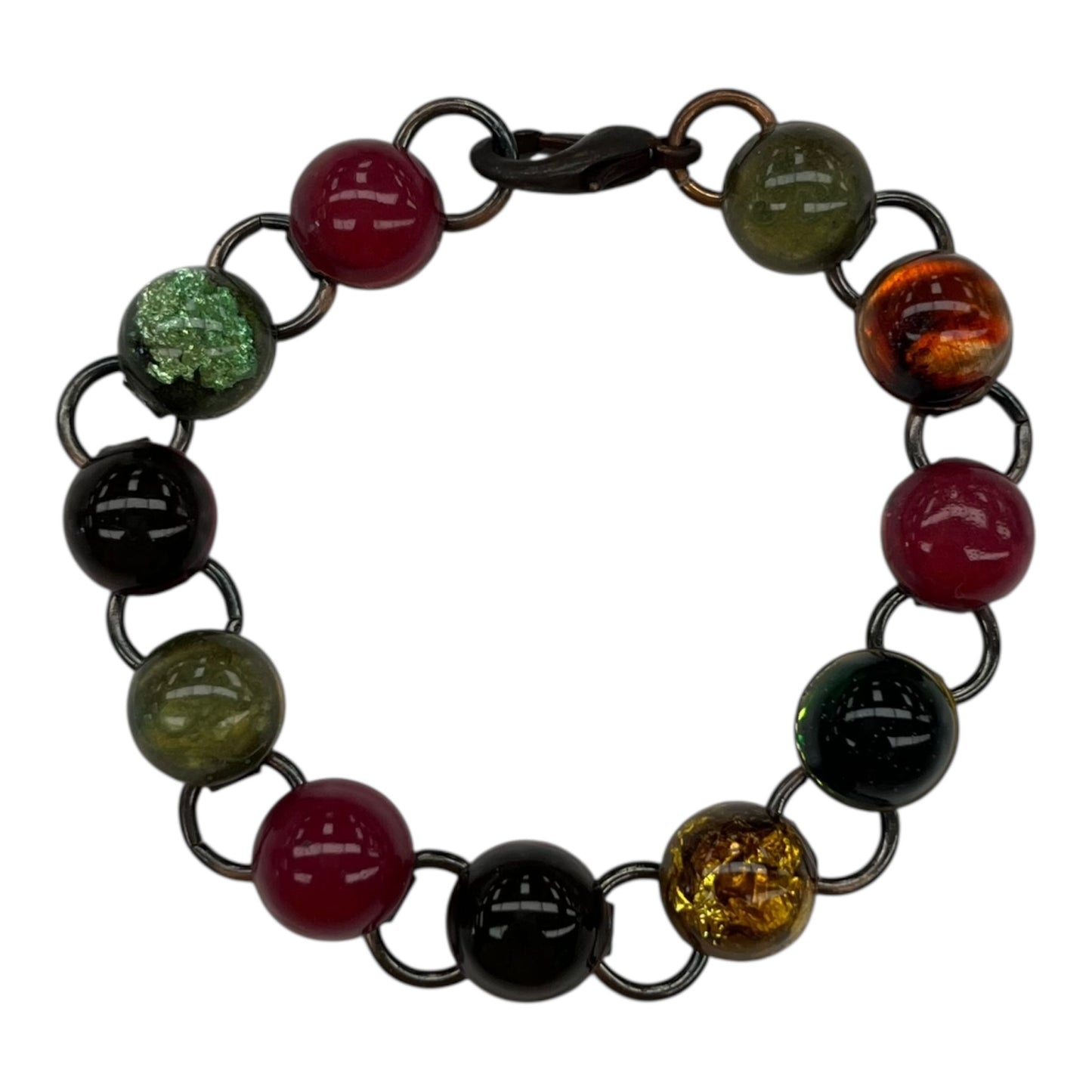 Bracelet Chain By Clothes Mentor In Green & Red