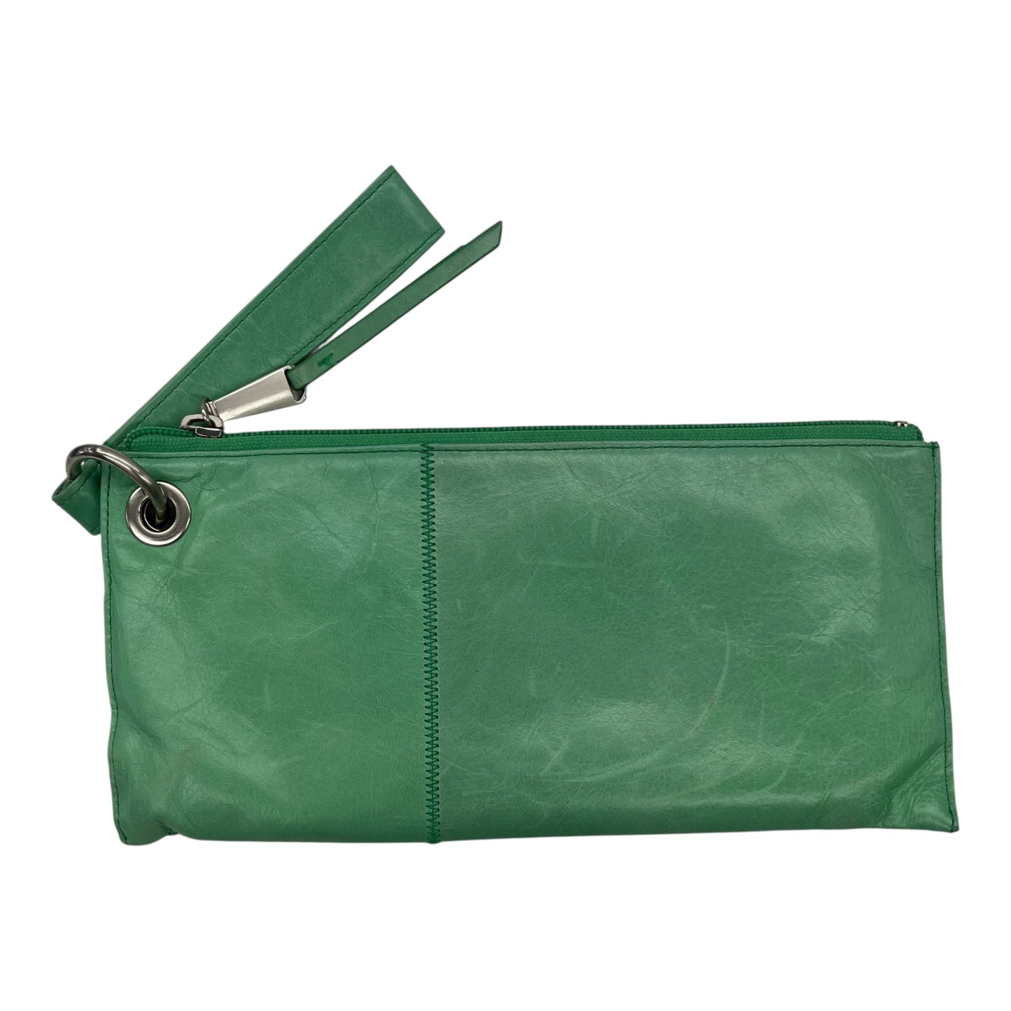 Wristlet Leather By Hobo Intl In Green, Size:Medium