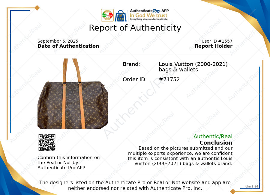 Duffle And Weekender Luxury Designer By Louis Vuitton In Brown, Size:Large