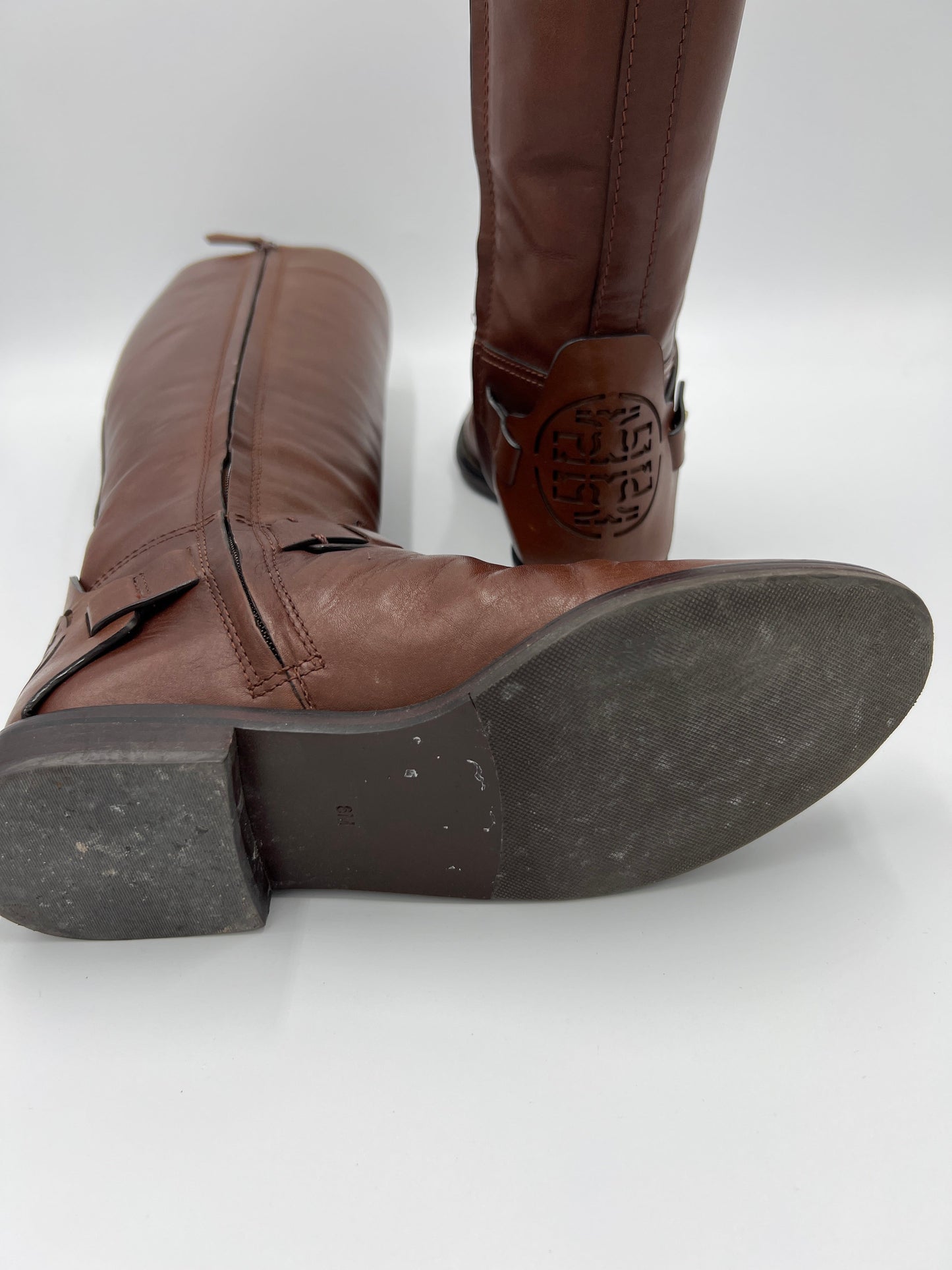 Tory Burch Almond Derby Riding Boots Size: 6