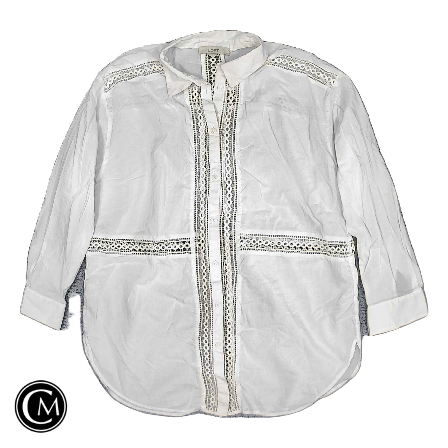 Top Ls By Loft In Ivory, Size: L