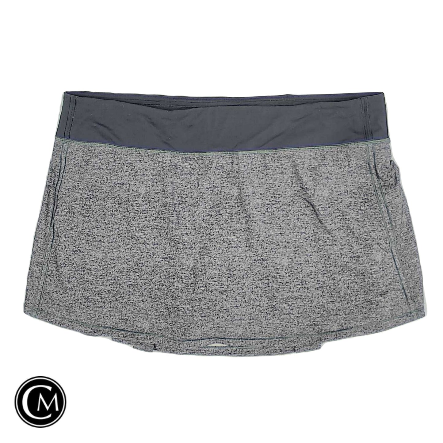 Athletic Skort By Lululemon In Black & Grey, Size: 16