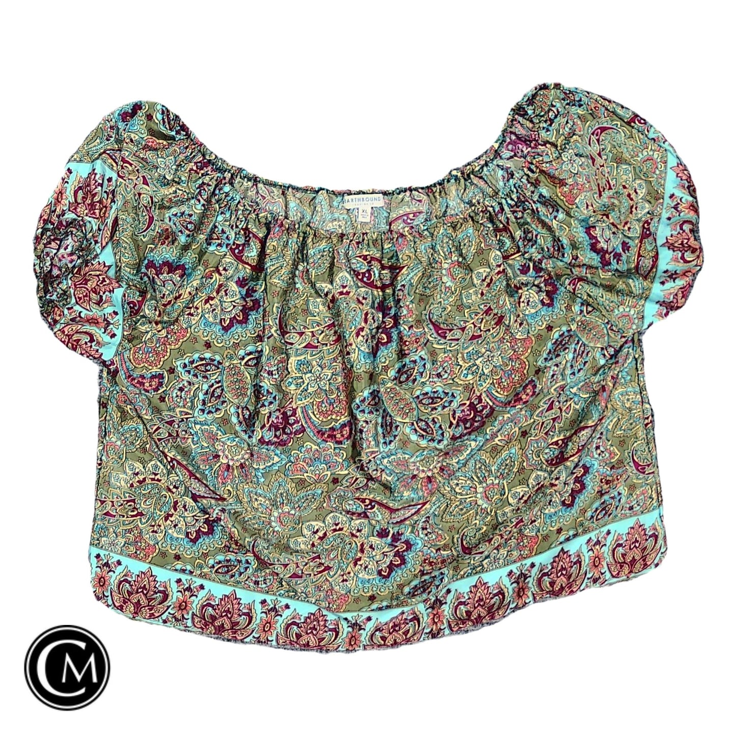Top Ss By Earthbound In Green & Purple, Size: Xl