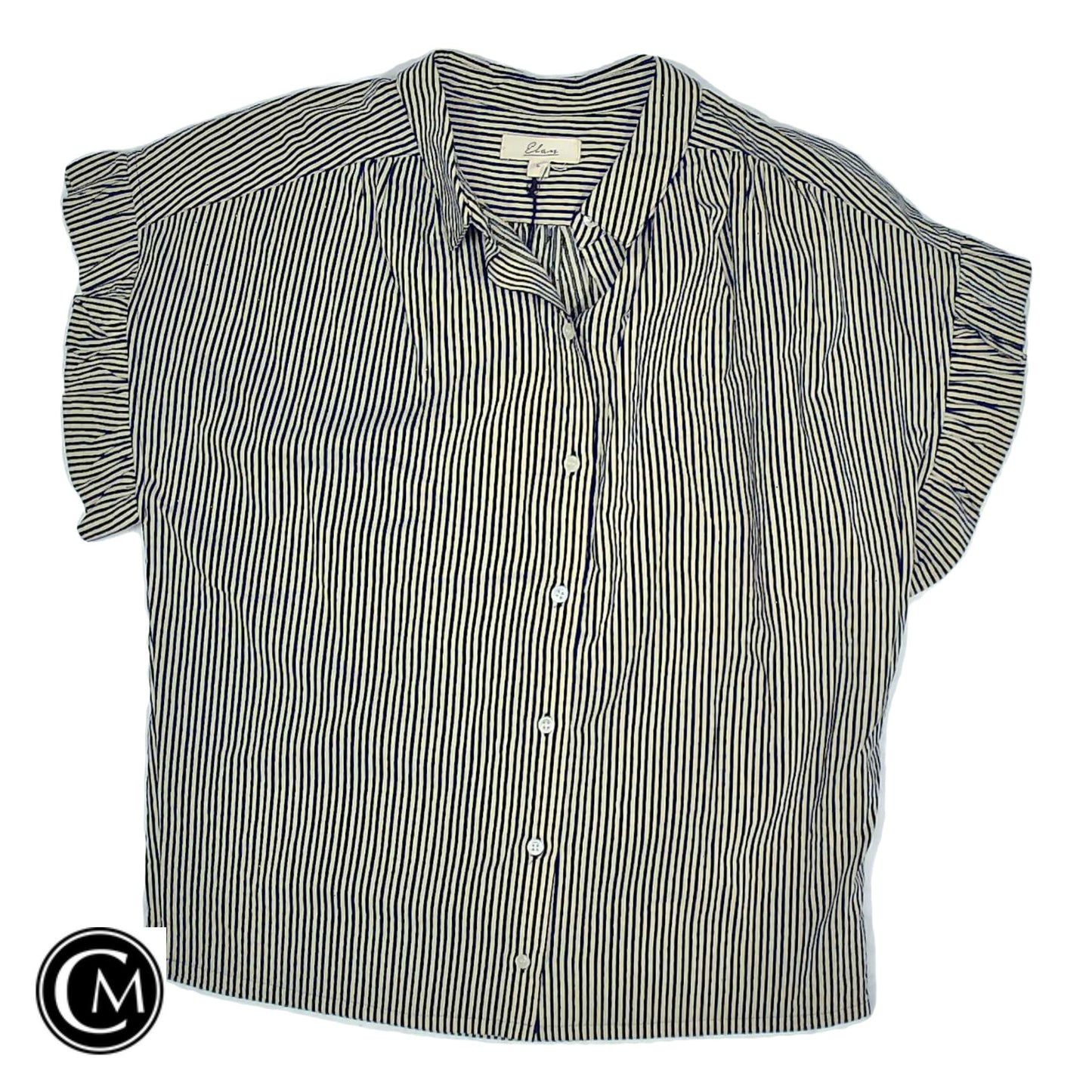 Top Ss By Elan In Striped Pattern, Size: L image 1