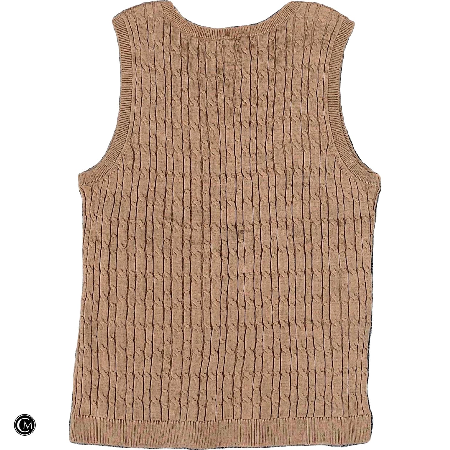 Vest Sweater By Lands End In Brown, Size: M