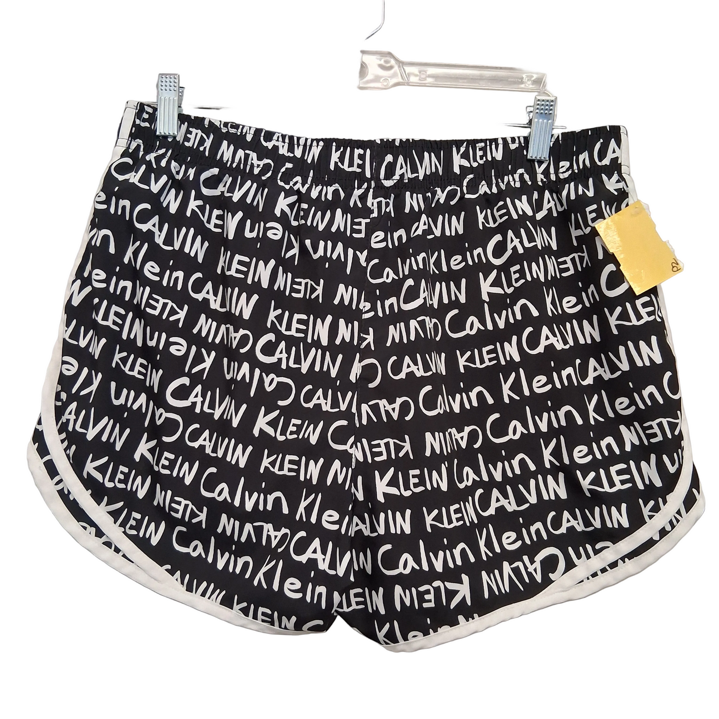 Athletic Shorts By Calvin Klein In Black & White, Size:L