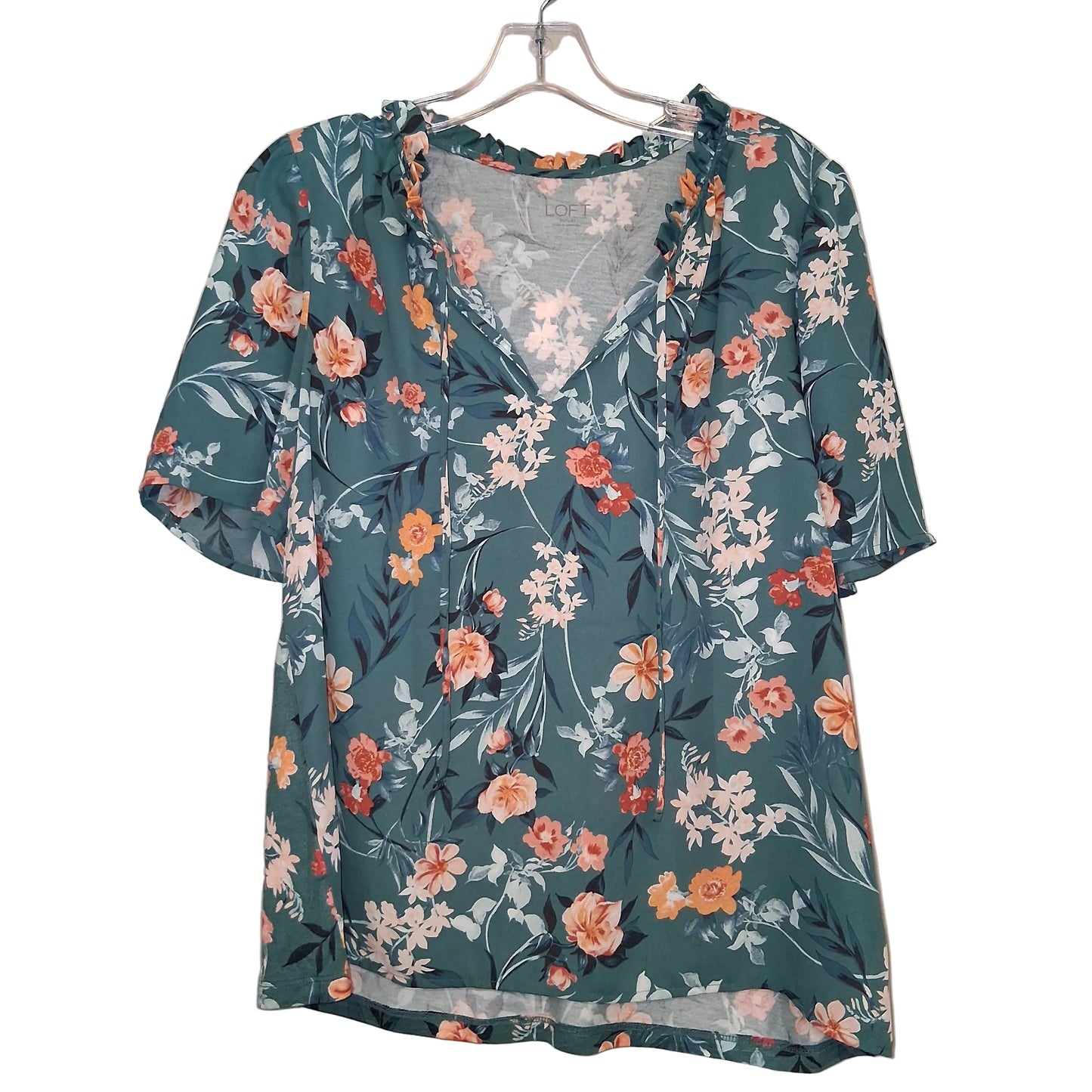 Top Ss By Loft In Floral Print, Size:S