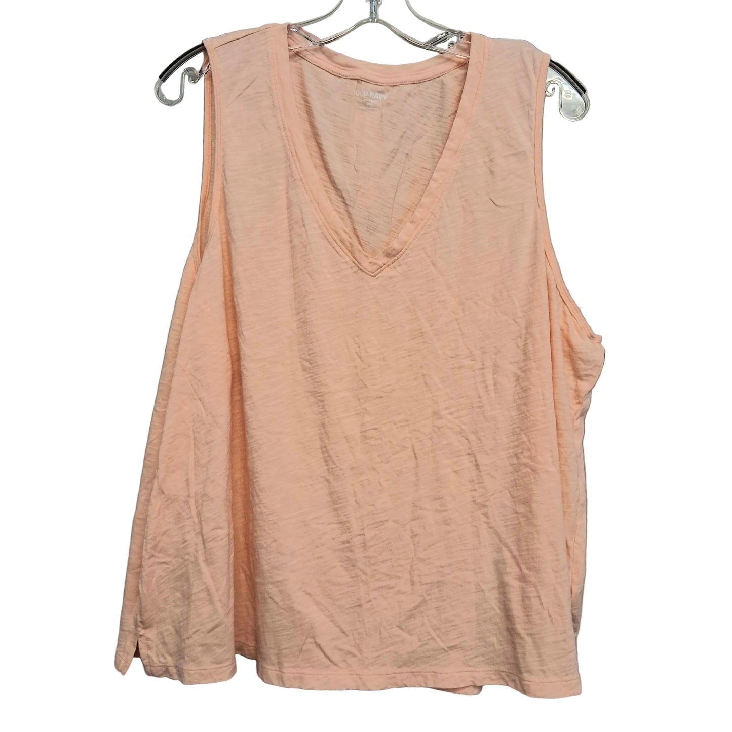 Top Sleeveless Basic By Old Navy In Peach, Size:1X