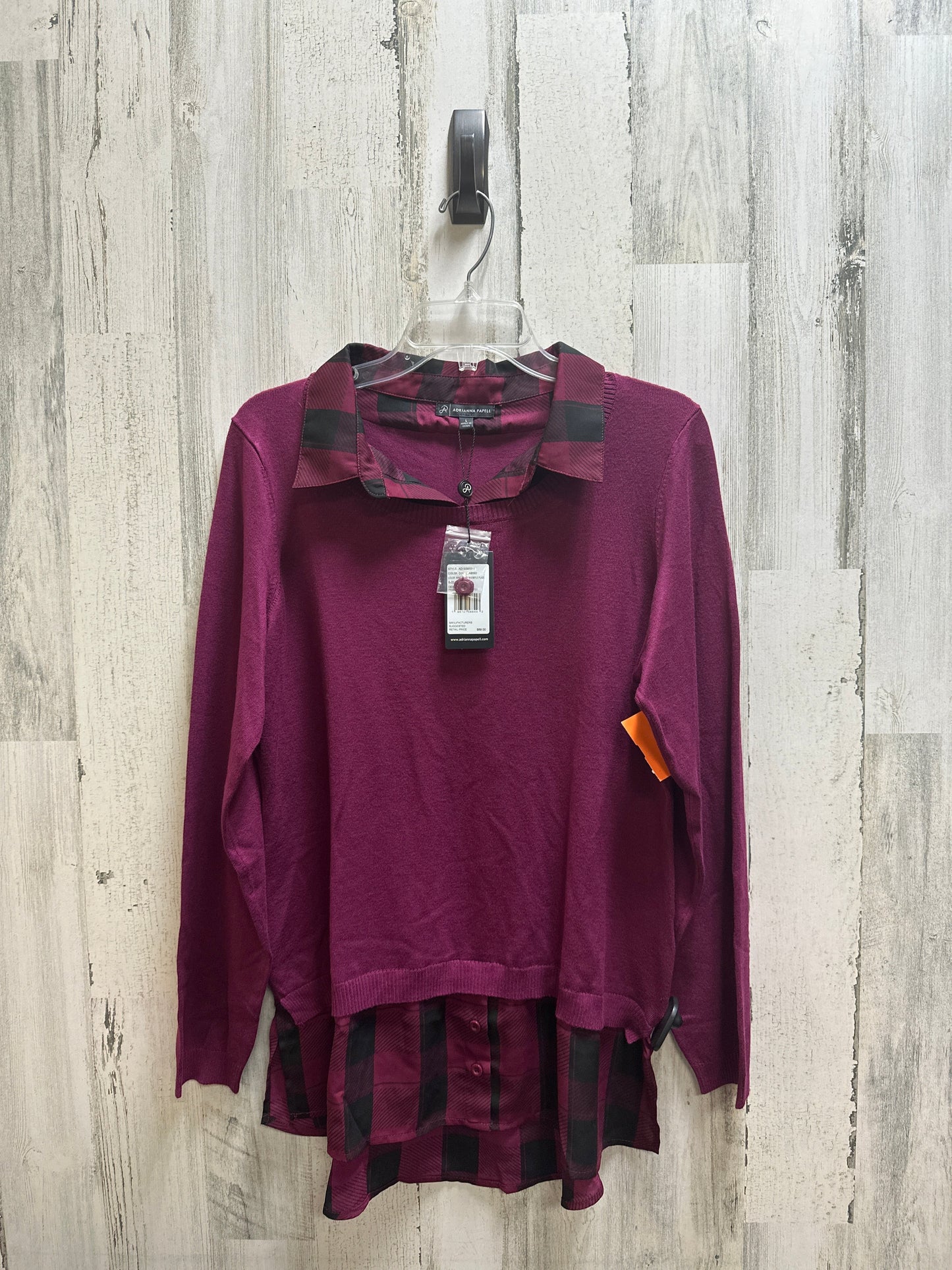 Top Long Sleeve By Adrianna Papell Size: L